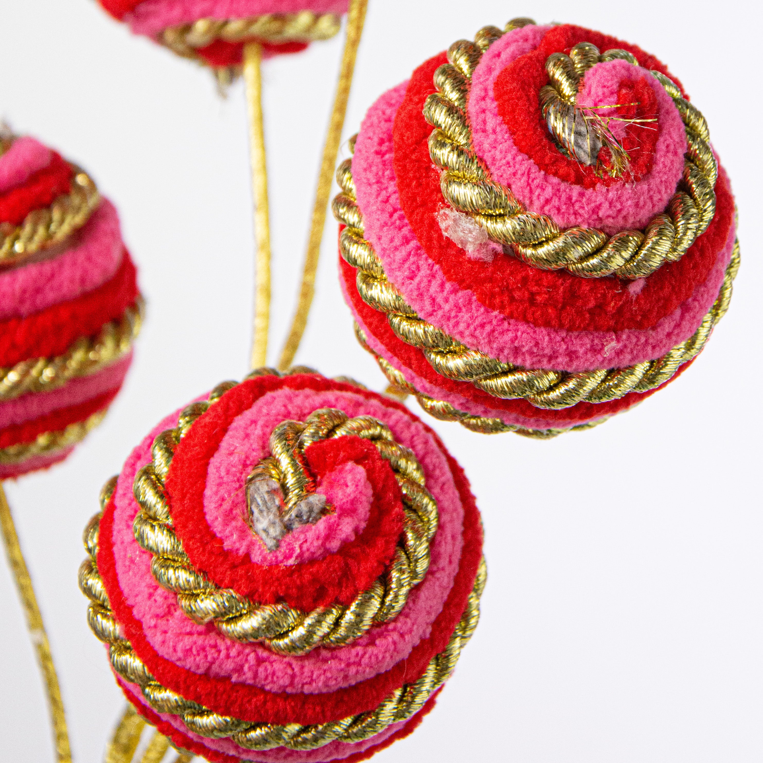 16" Twirl Ball Pick: Red, Pink, Gold