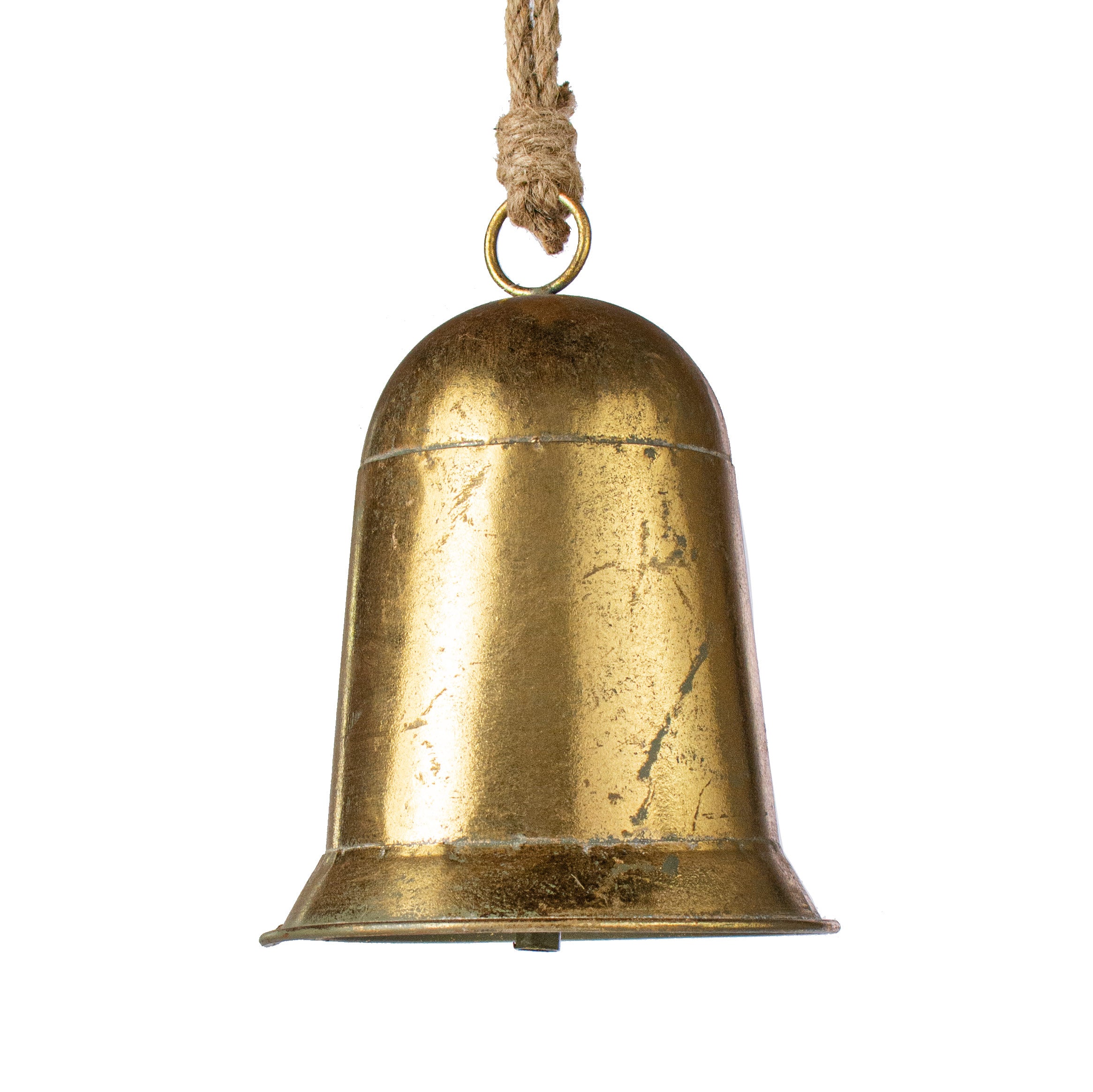 9" Metal Liberty Bell: Brushed Gold