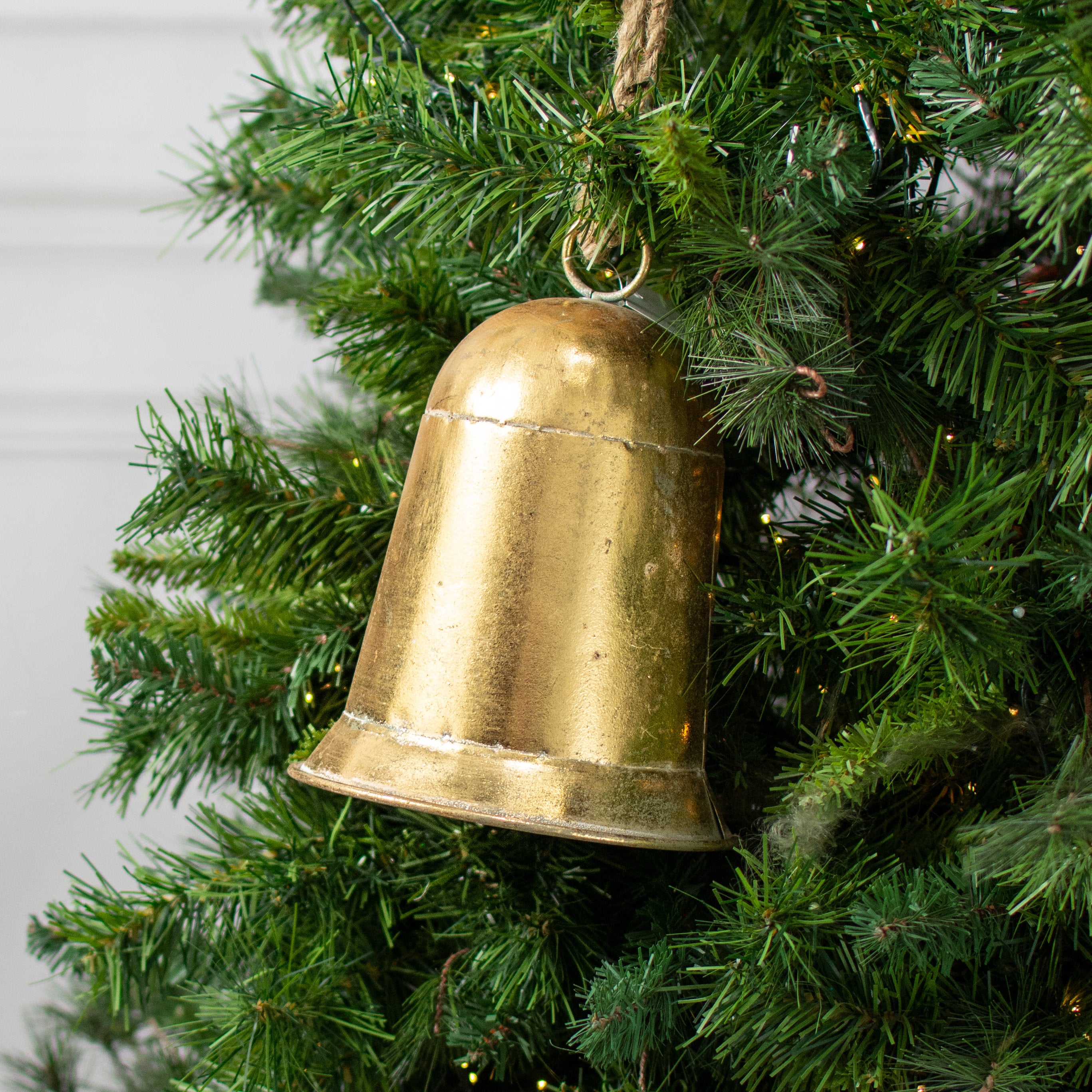 9" Metal Liberty Bell: Brushed Gold