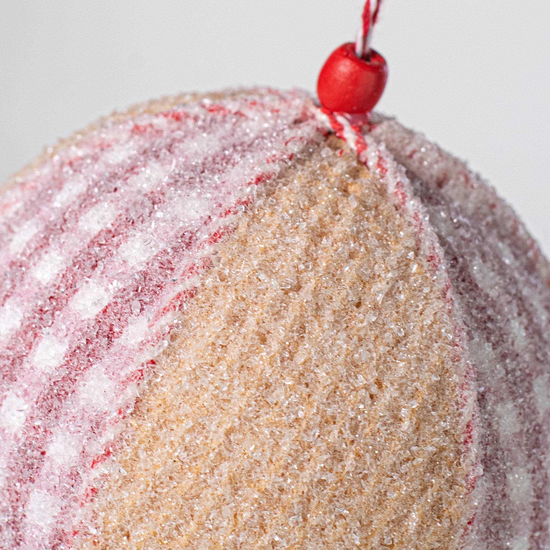 5" Iced Gingerbread Peppermint Ornament