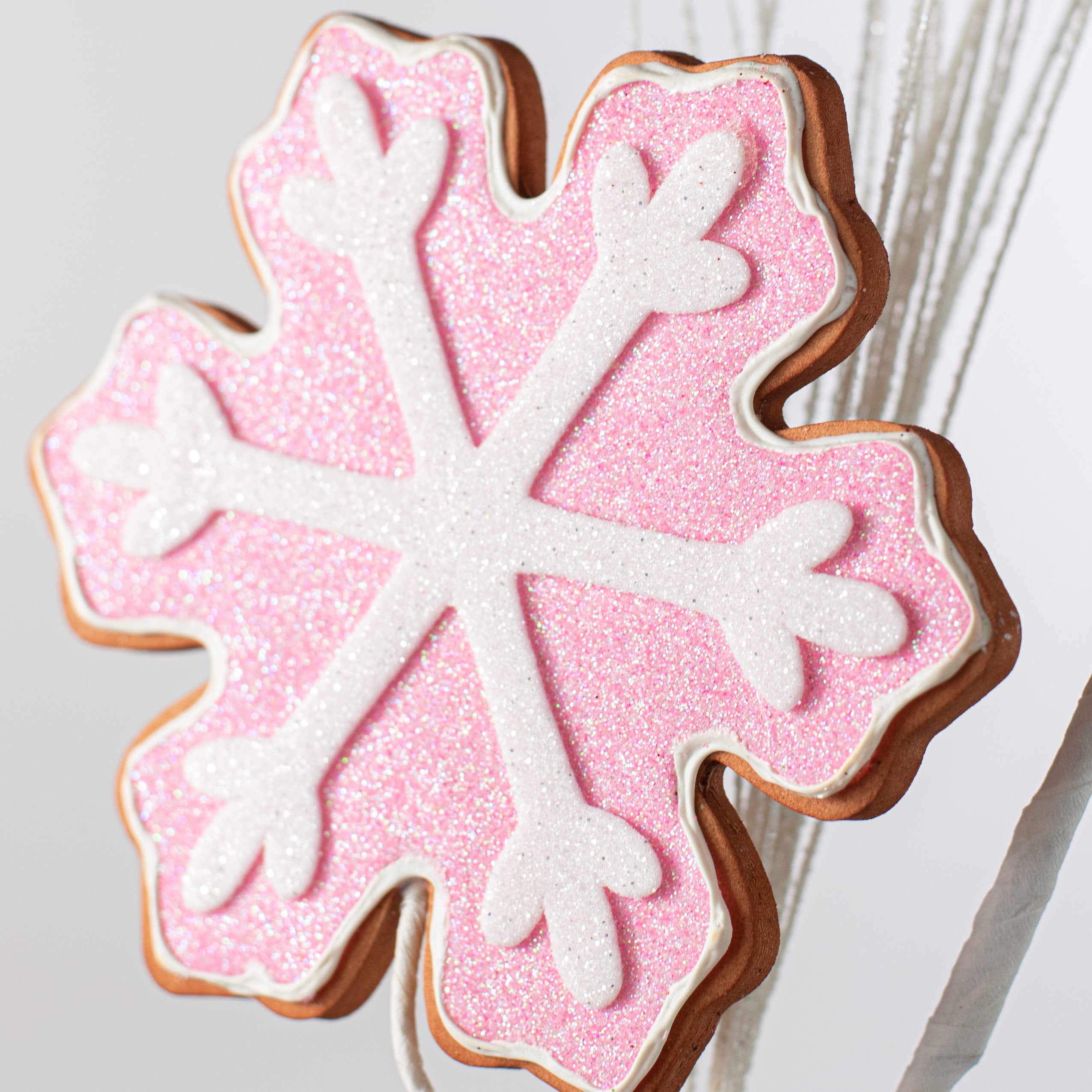 28" Snowflake Cookie Spray: Pink