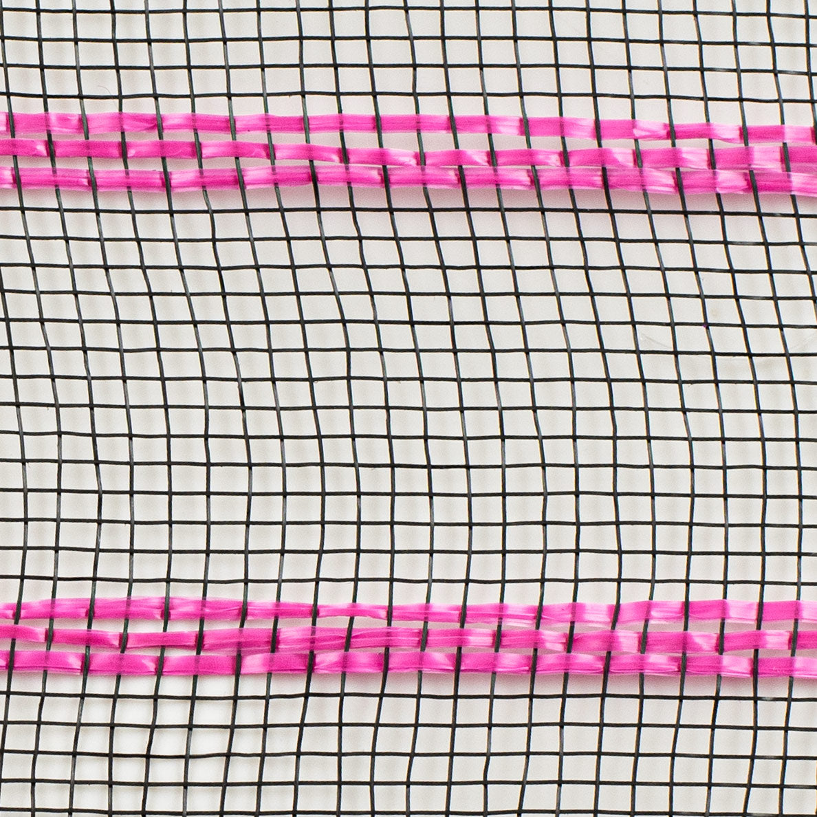 10" Vertical Wide Stripe Mesh: Black & Hot Pink