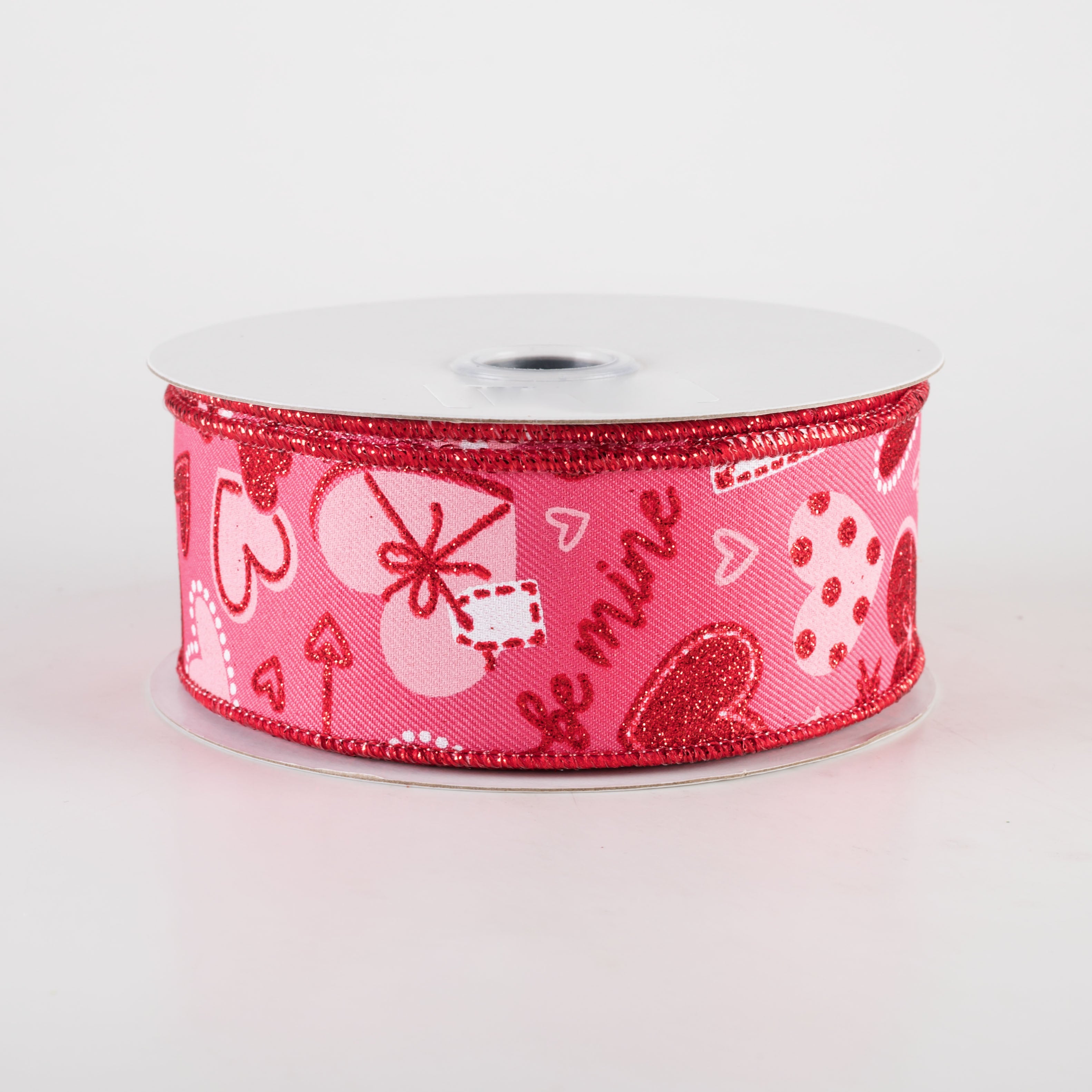 1.5" Valentine Graphics Ribbon: Hot Pink, Pink, Red (10 Yards)