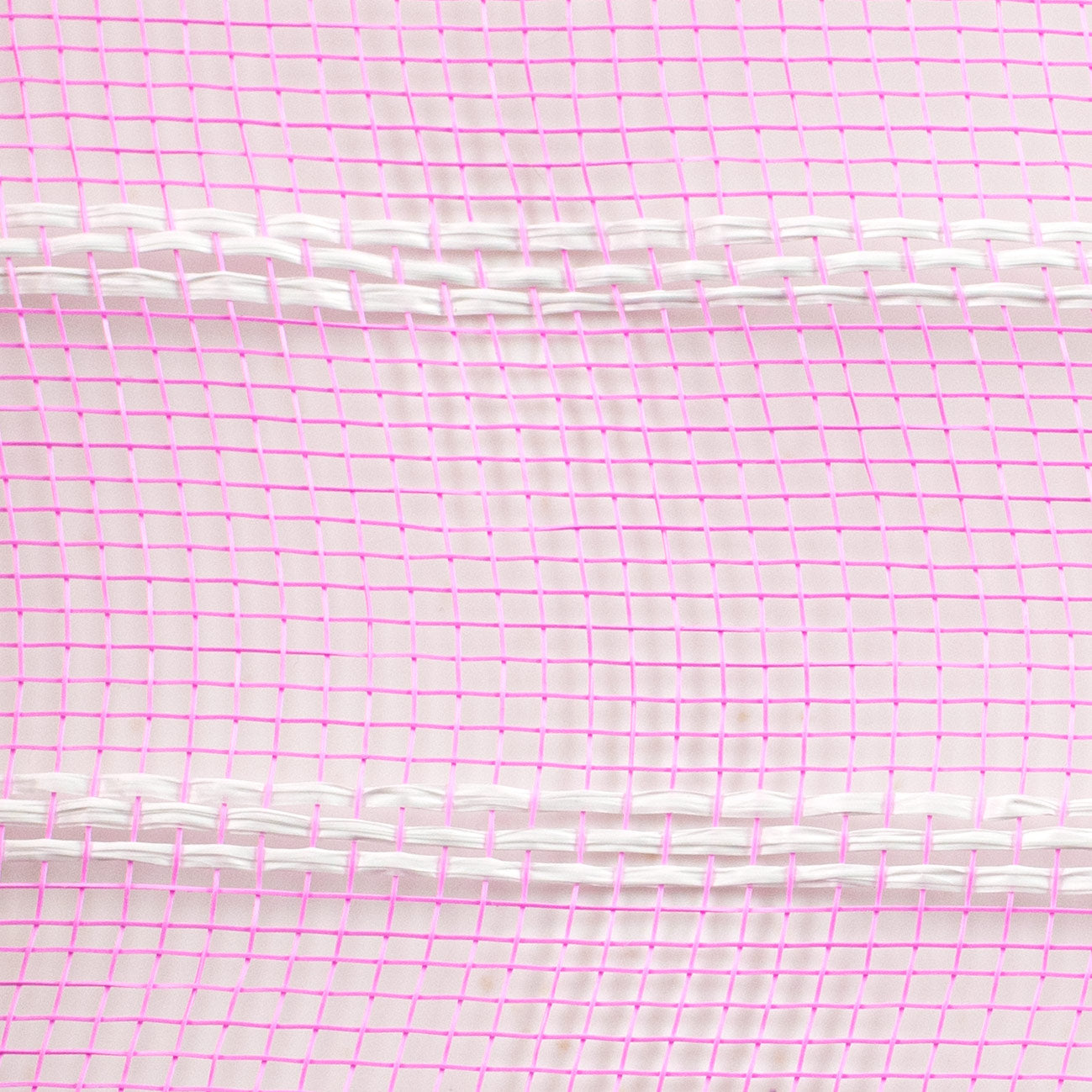 10" Vertical Wide Stripe Mesh: Pink & White