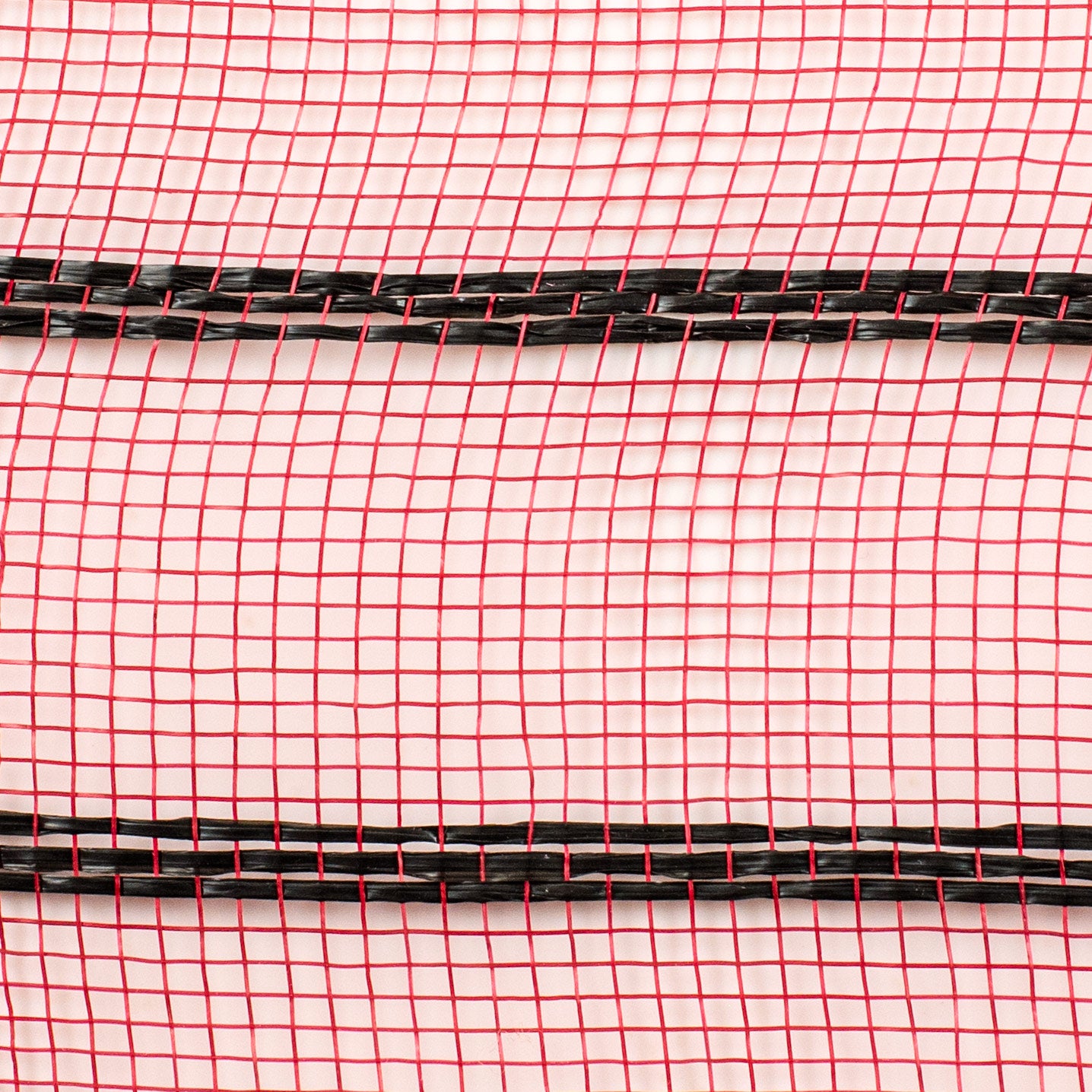 10" Vertical Wide Stripe Mesh: Red & Black