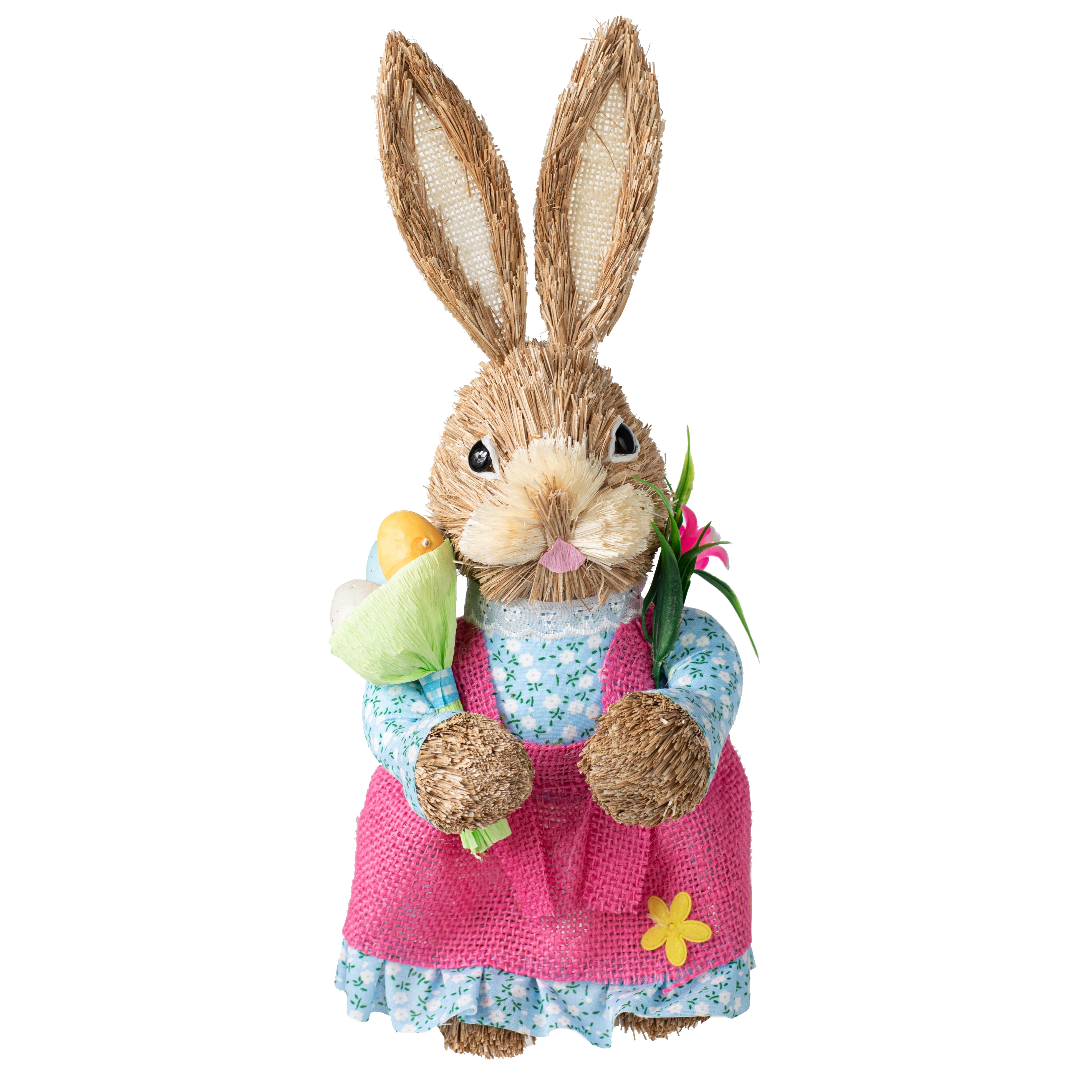 13" Sisal Bunny Standing Decoration: Girl