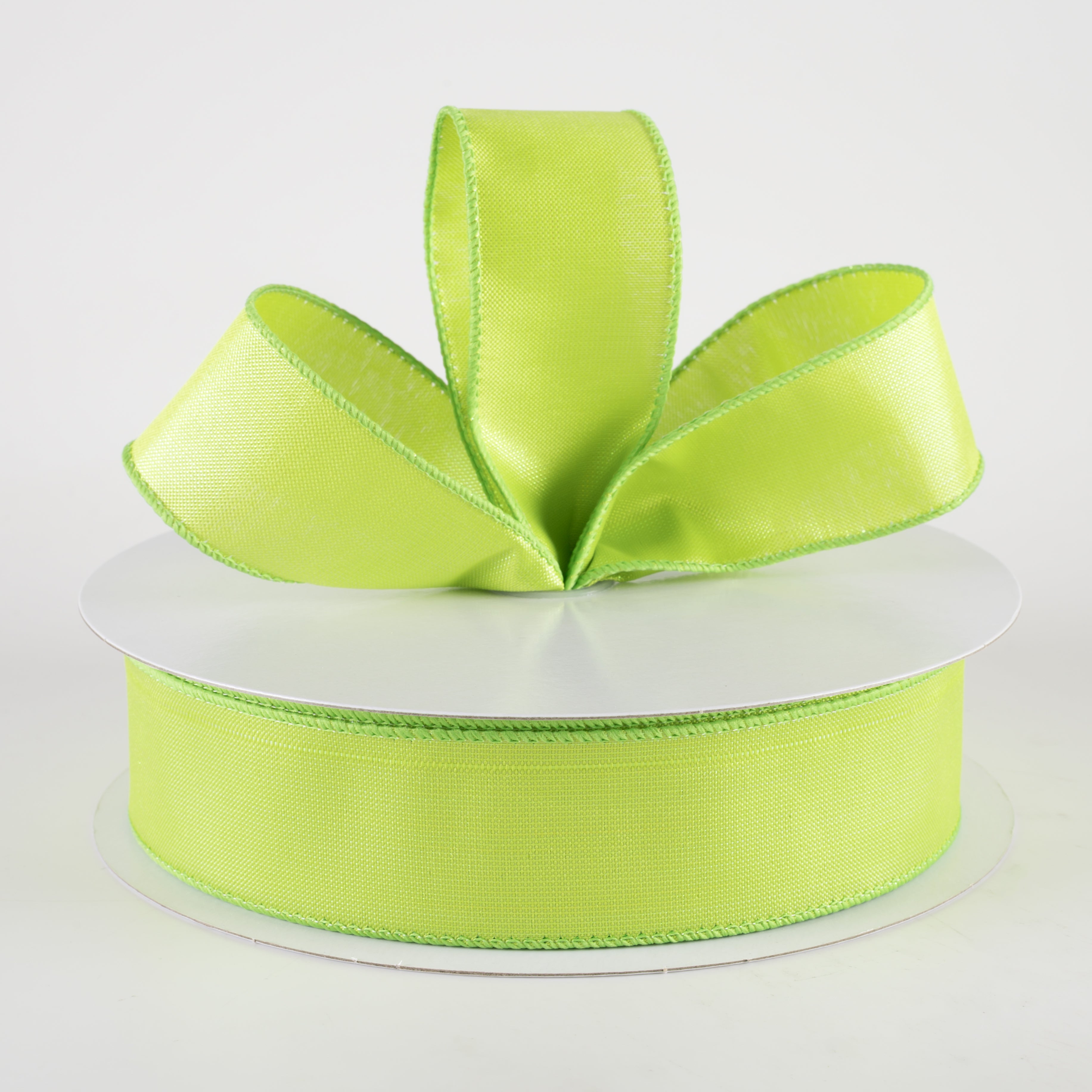 1.5" Lala Iridescent Solid Ribbon: Lime Green (50 Yards)
