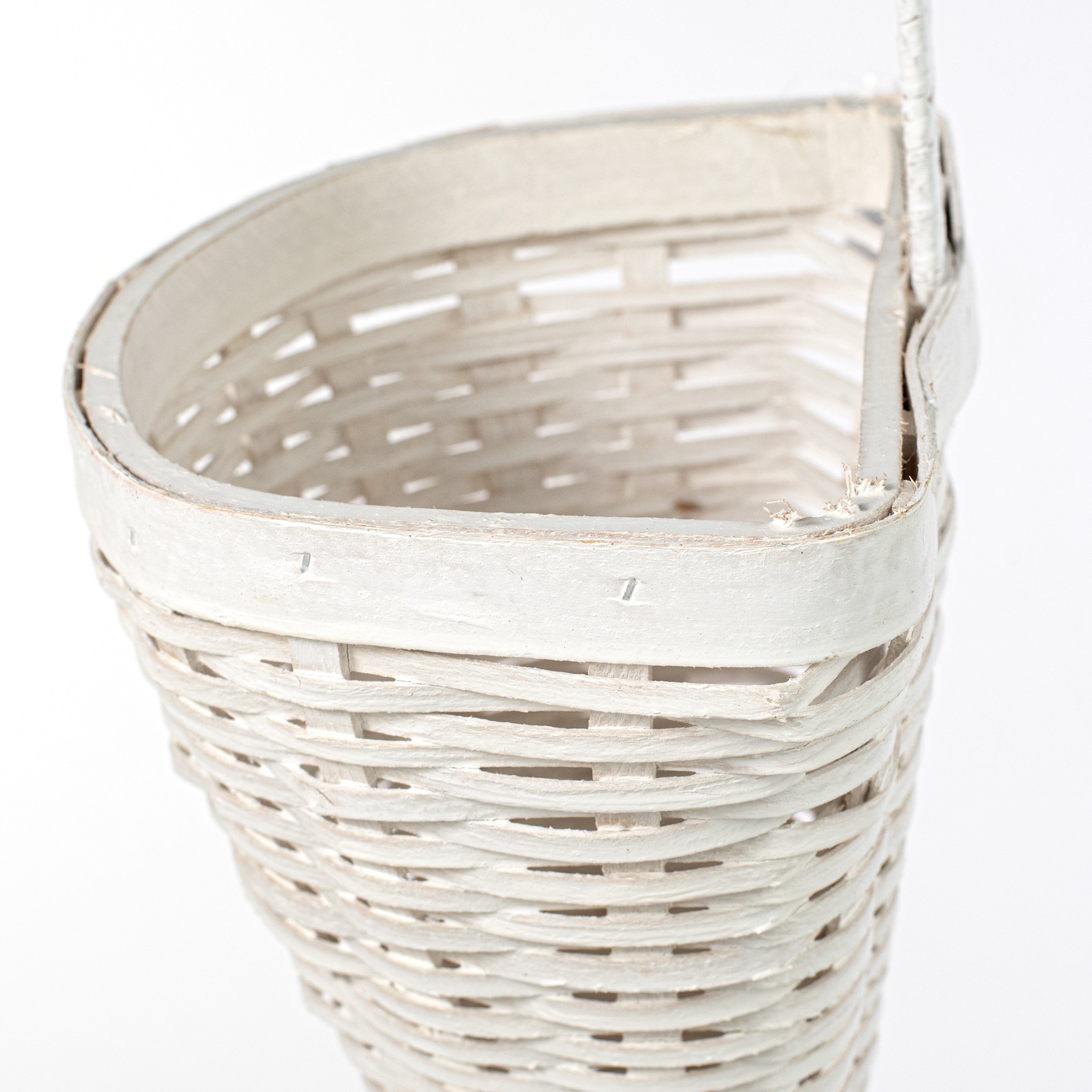 24" Umbrella Woven Wall Basket: White Wash