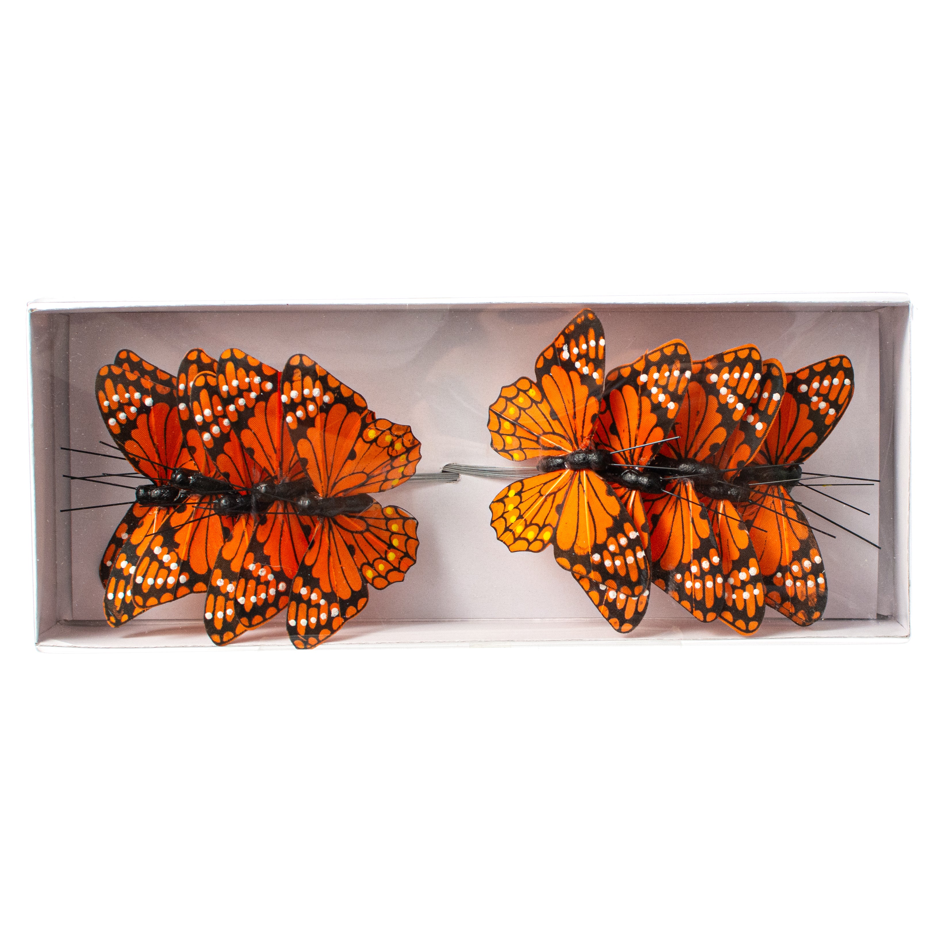 3.25" Monarch Butterfly Wired Ornaments (Set of 12)