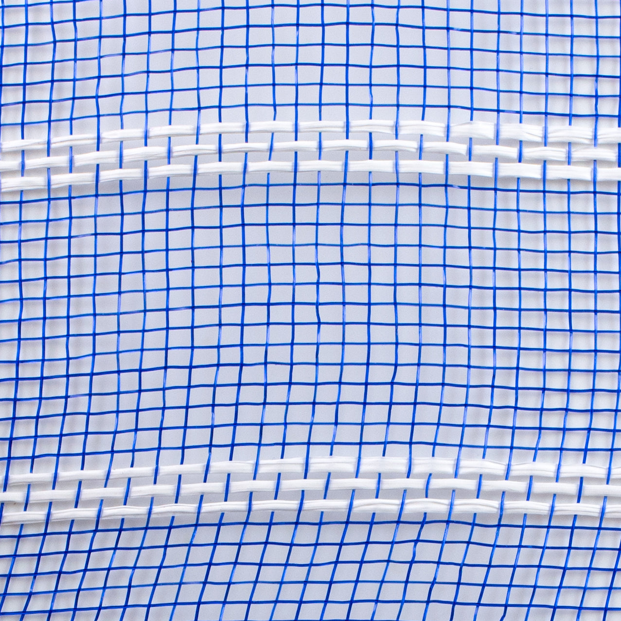 10" Vertical Wide Stripe Mesh: Royal Blue & White
