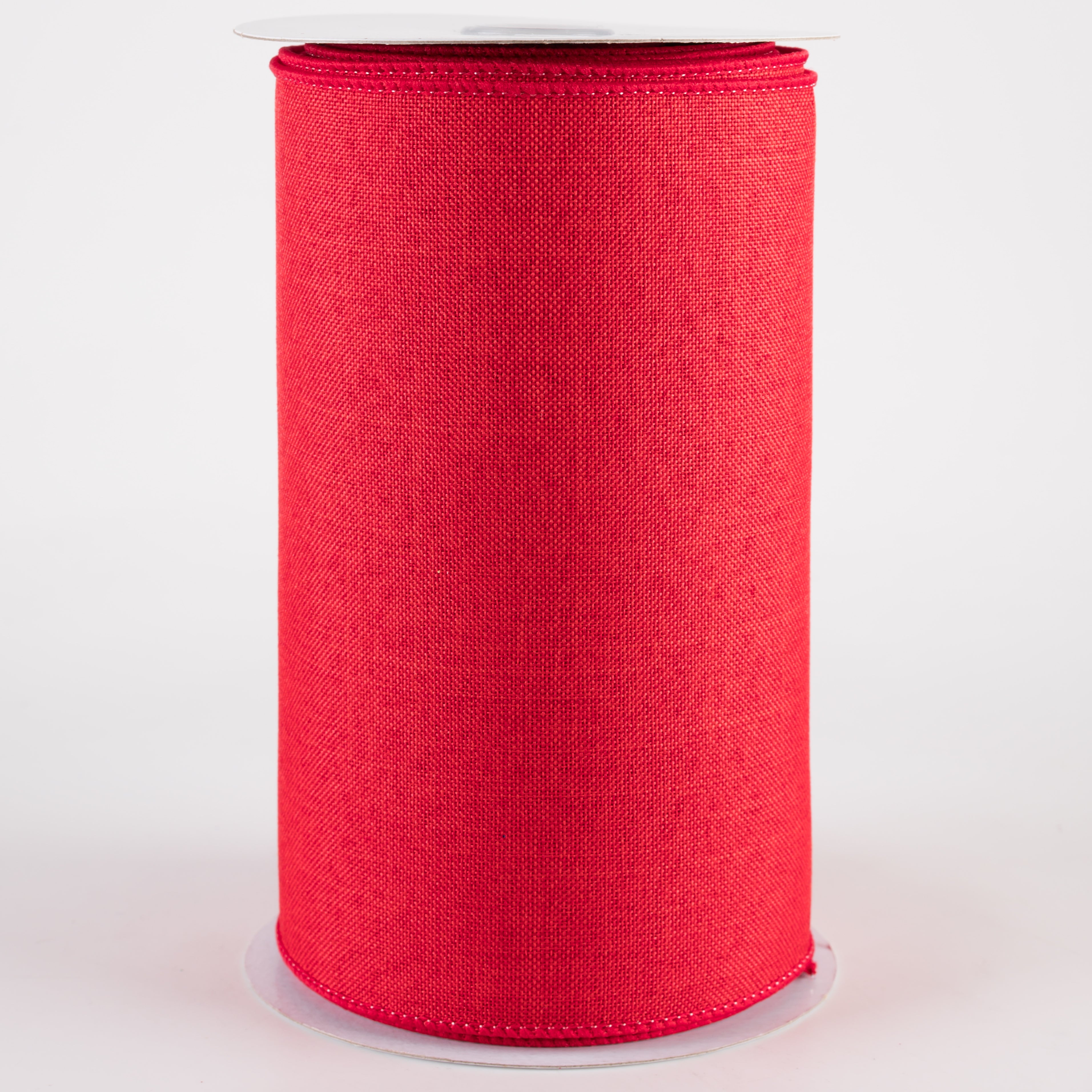 6" Royal Canvas Ribbon: Red (10 Yards)