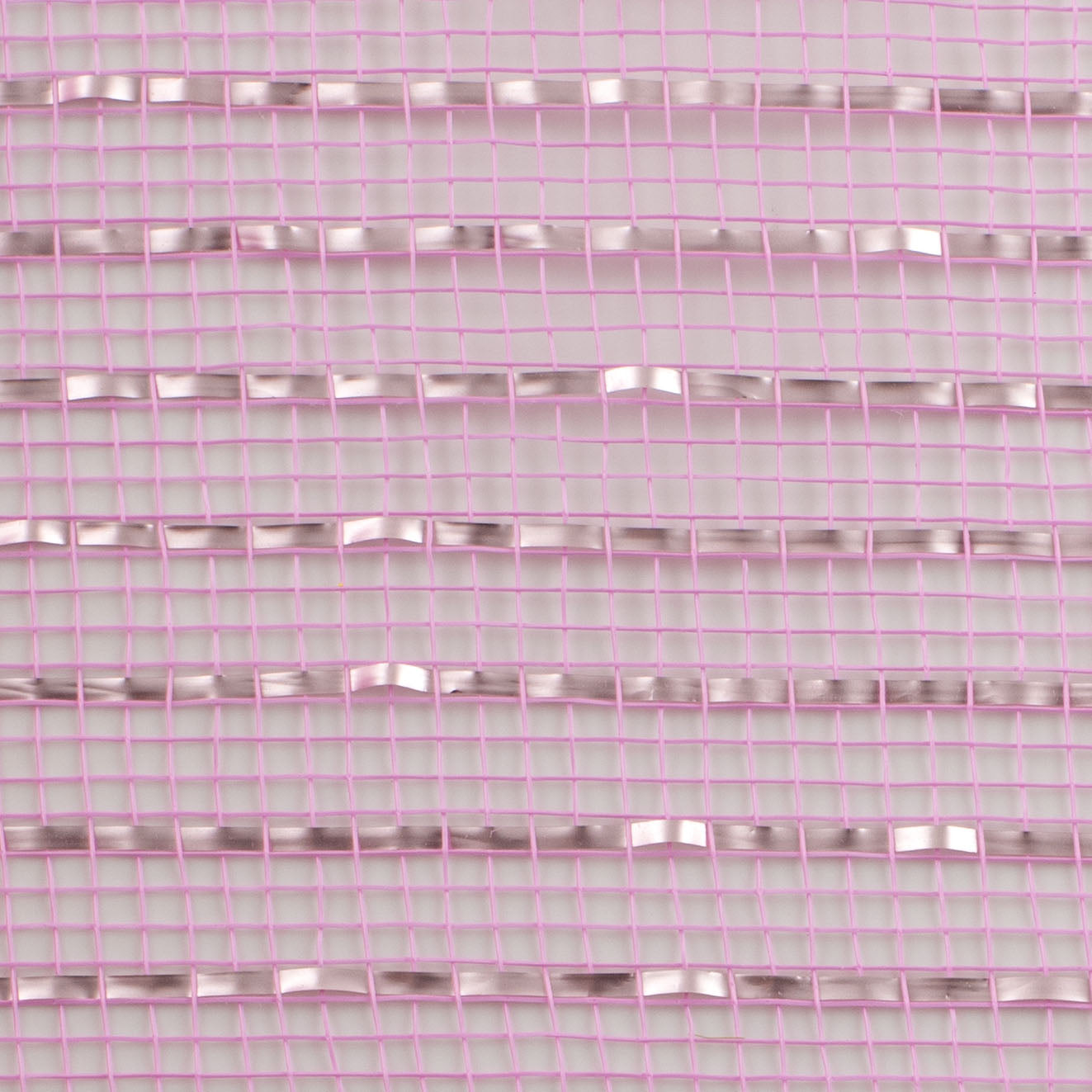 10" Poly Deco Mesh: Matte Pink Wide Foil