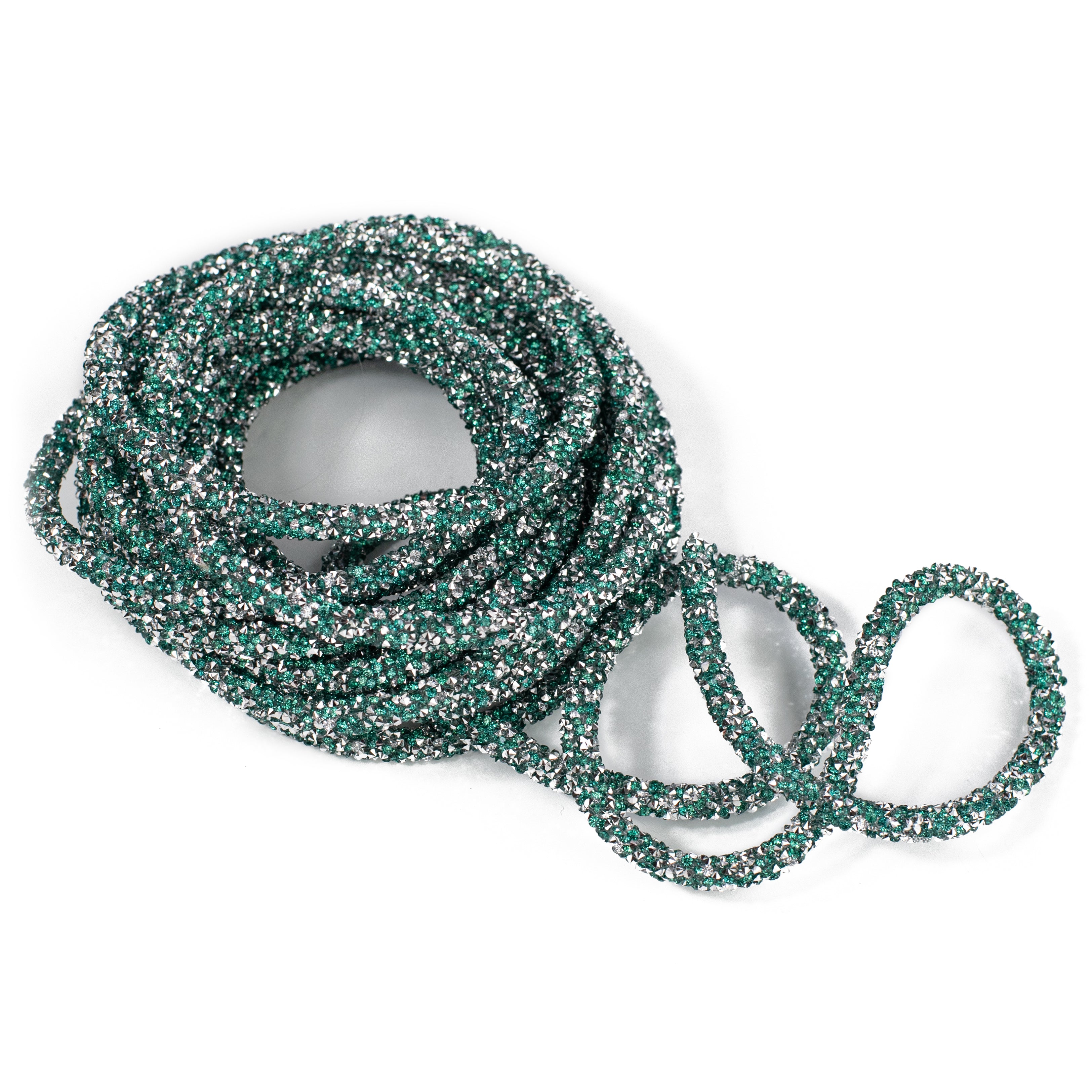 15' Diamond Rope Roll: Emerald Green