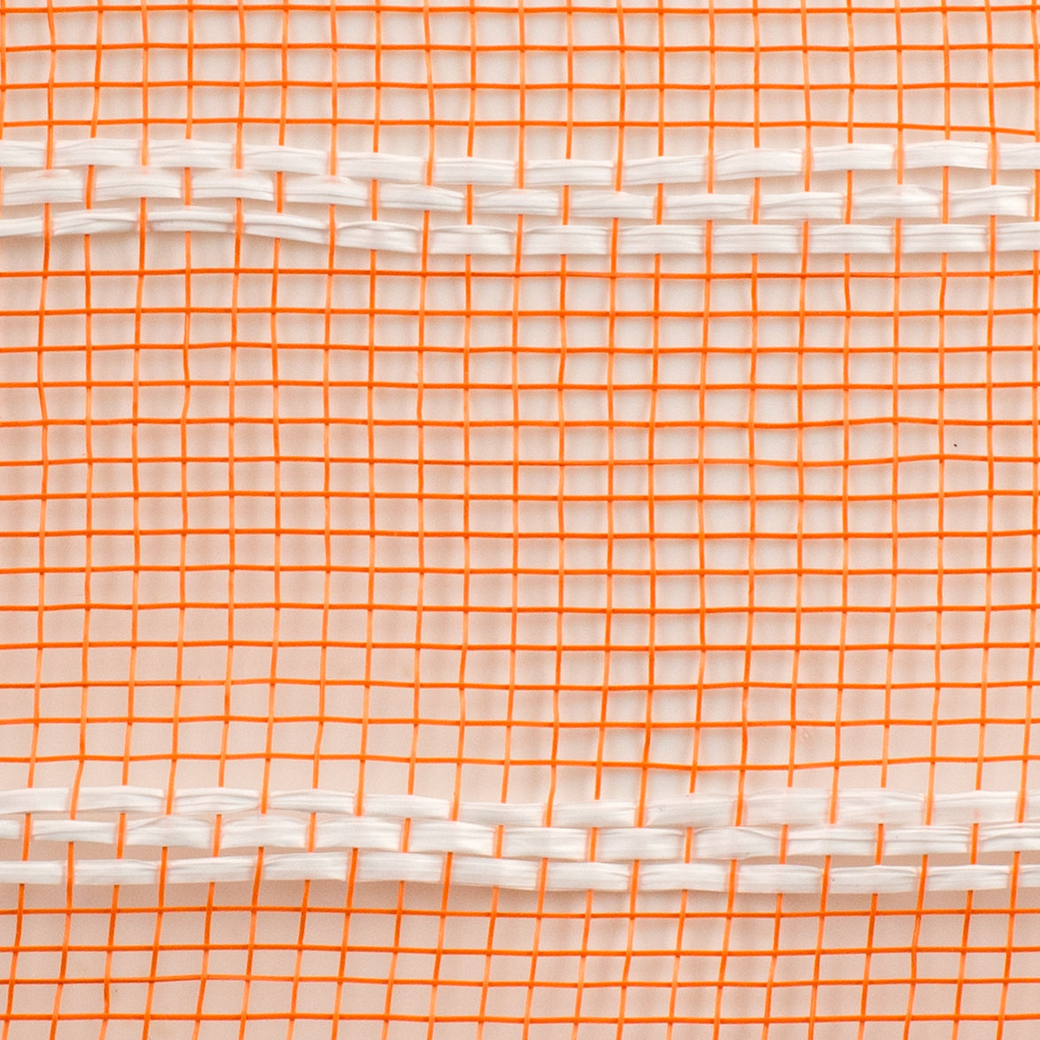 10" Vertical Wide Stripe Mesh: Orange & White