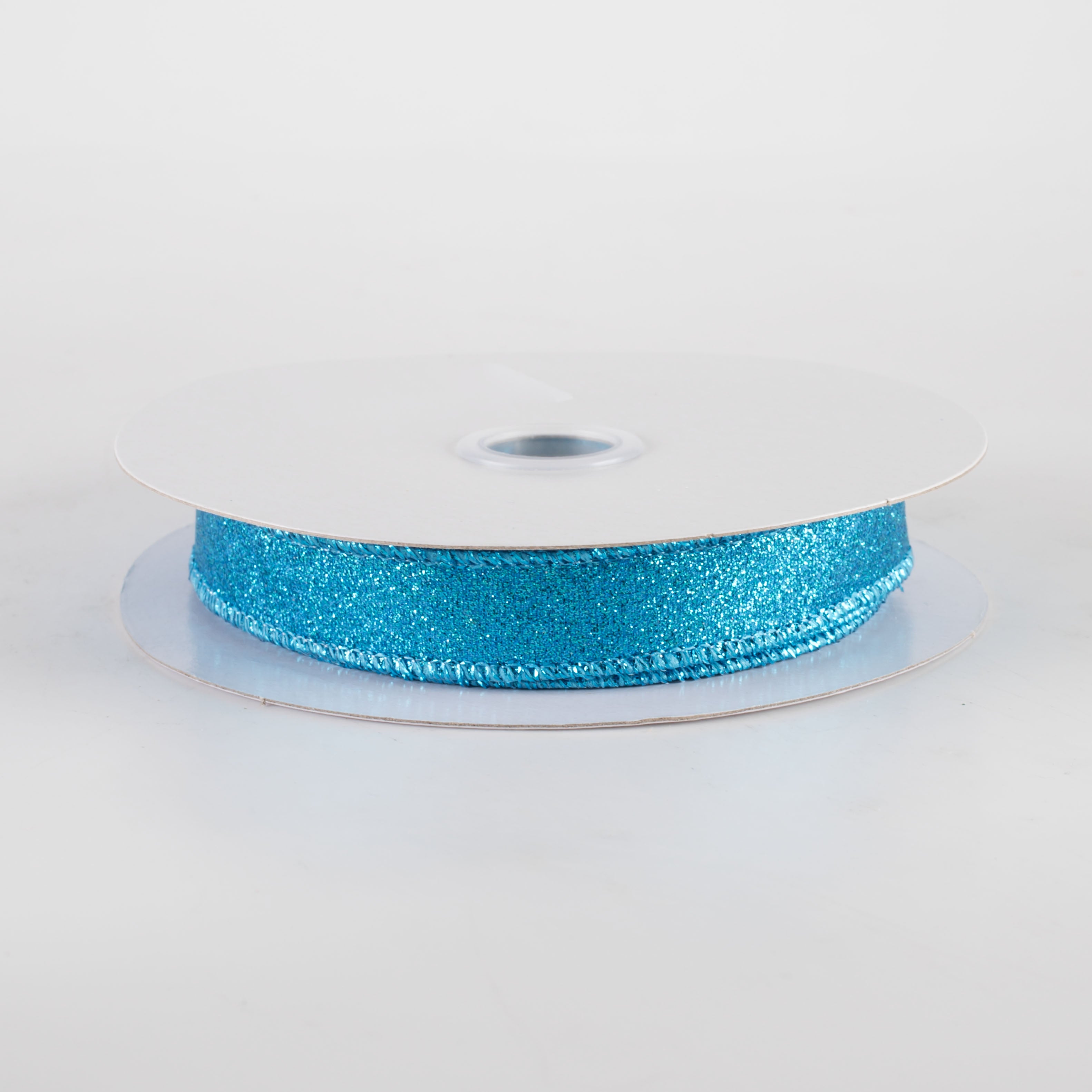 5/8" Shimmer Glitter Ribbon: Turquoise Blue (10 Yards)
