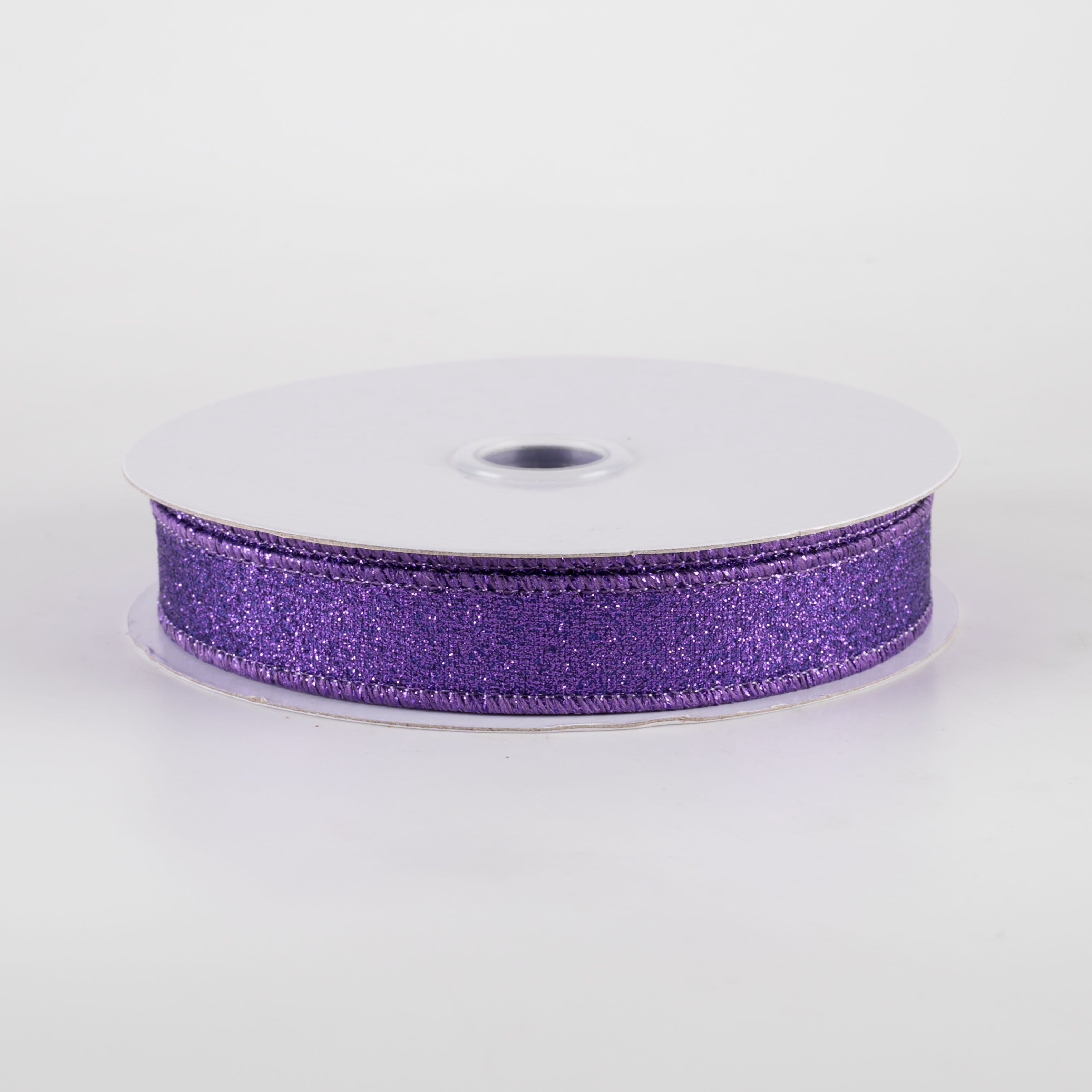 5/8" Shimmer Glitter Ribbon: Purple (10 Yards)