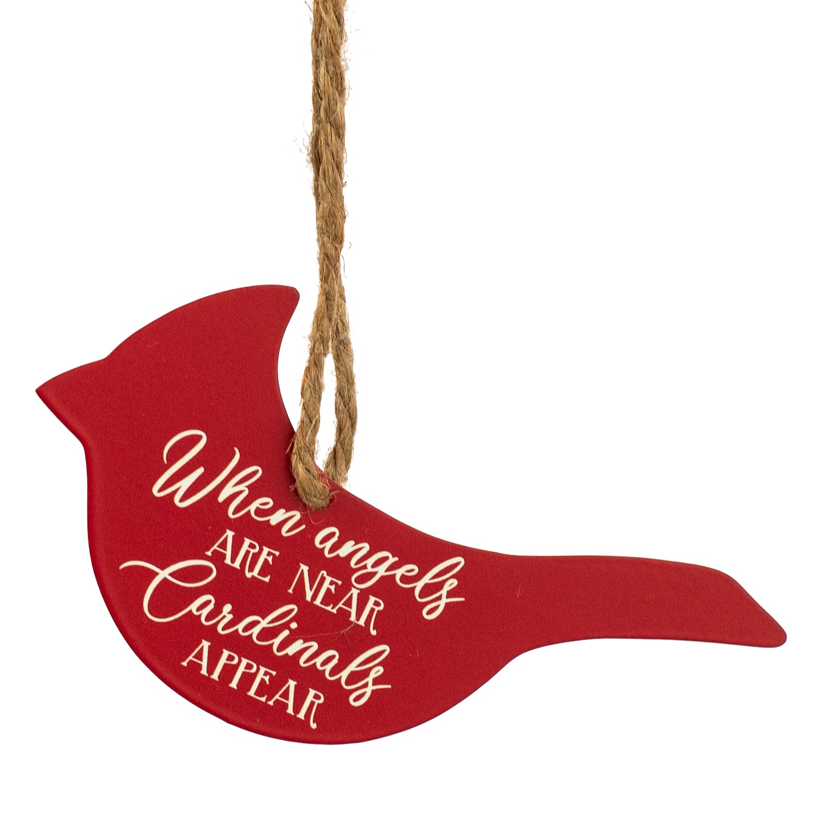 5.5" Metal Ornament Sign: Cardinals Appear