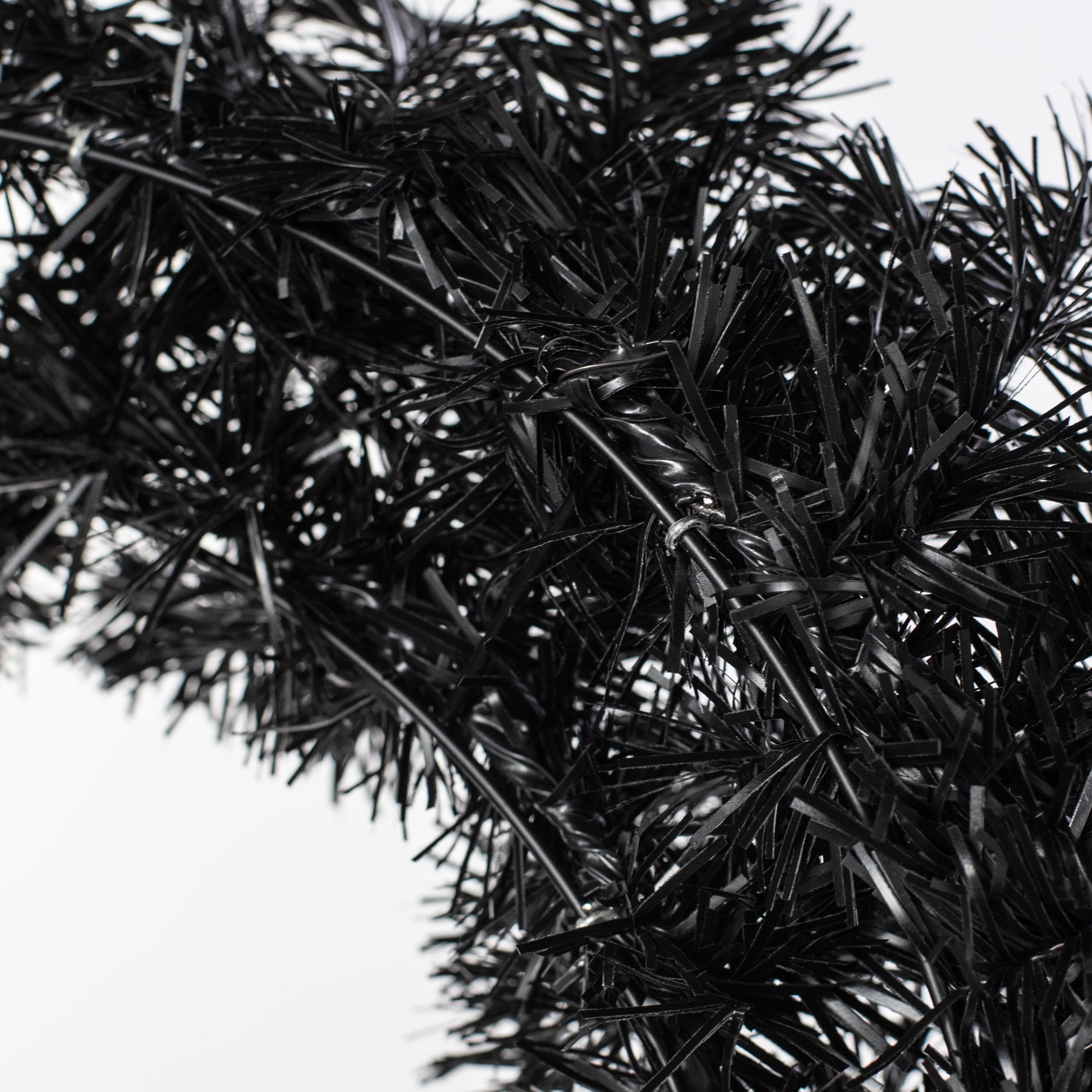 24" Pine Wreath: Black