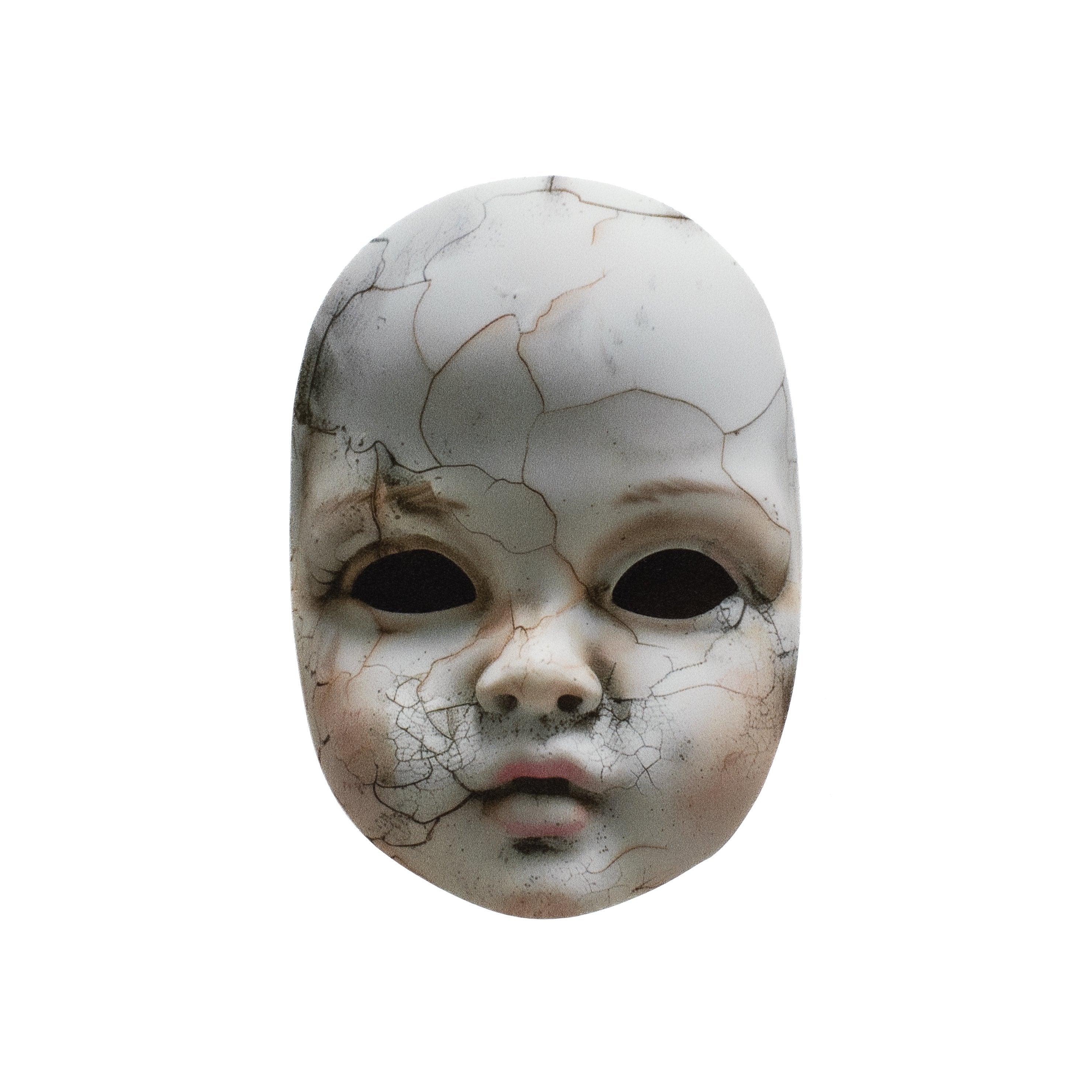 5" Waterproof Accent: Creepy Porcelain Doll Head
