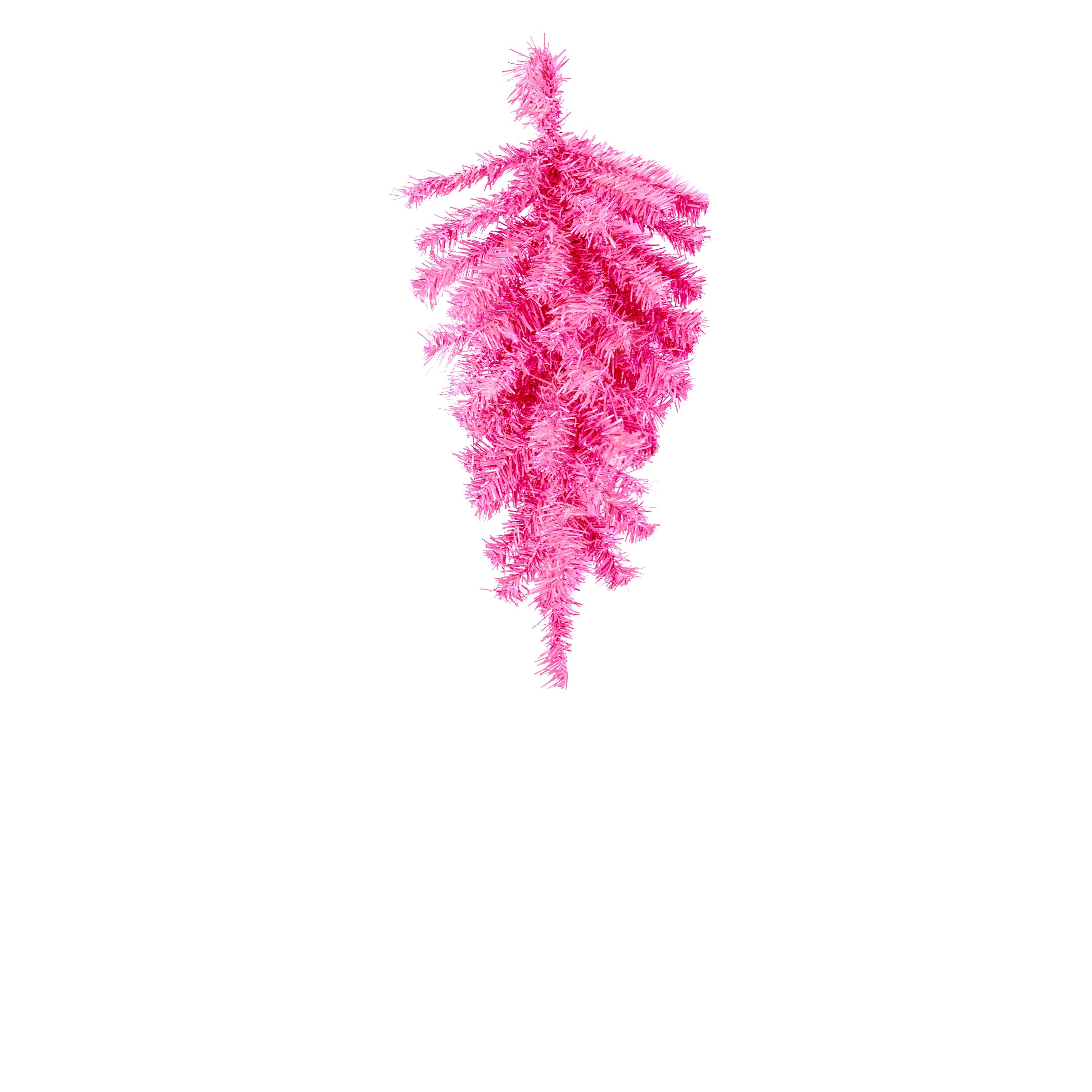 20" Pine Teardrop Swag: Pink (45 Tips)