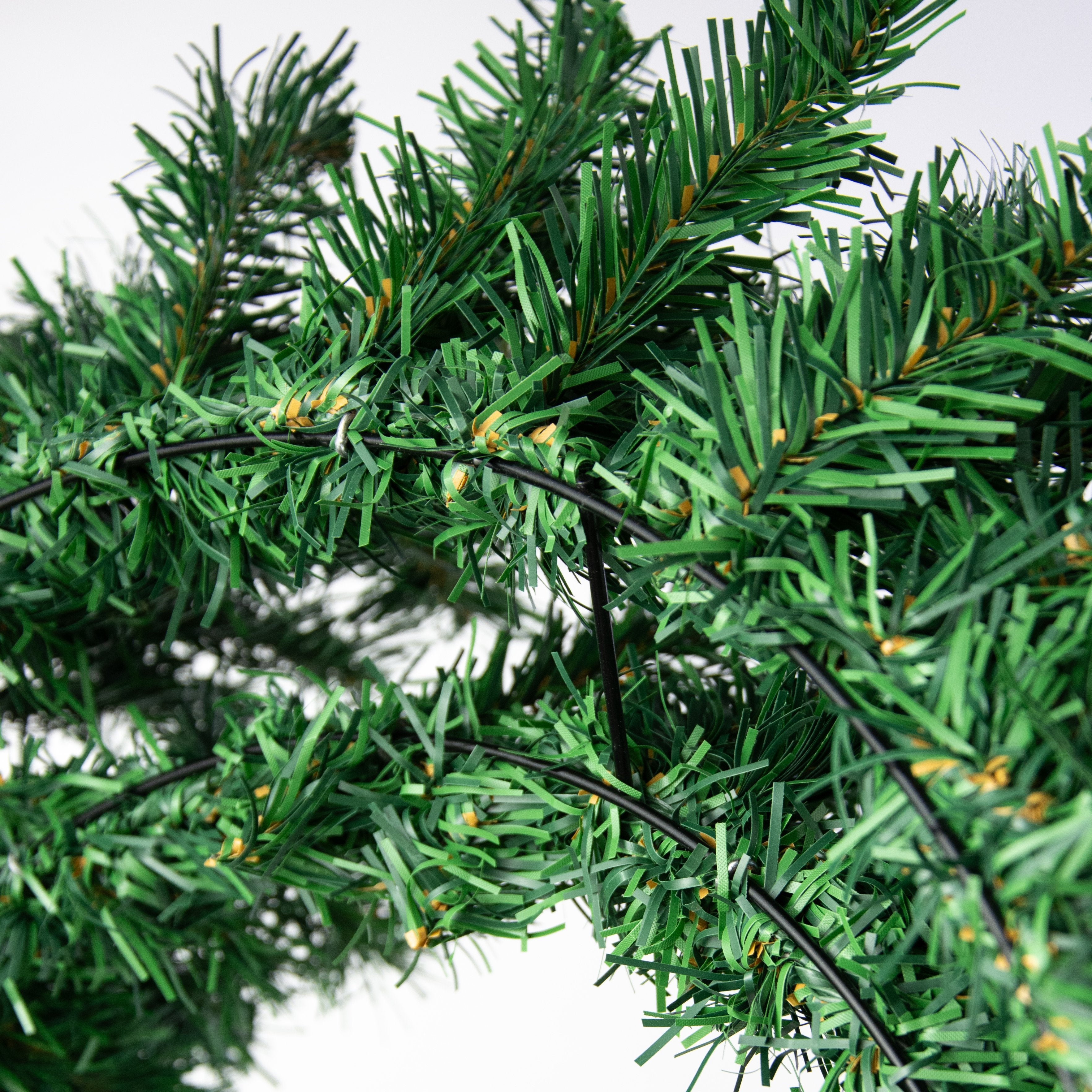 24" Pine PVC Wreath: Two-Tone Green (180 Tips)