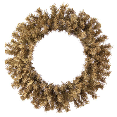 24" Pine PVC Wreath: Burlap Tan (180 Tips)