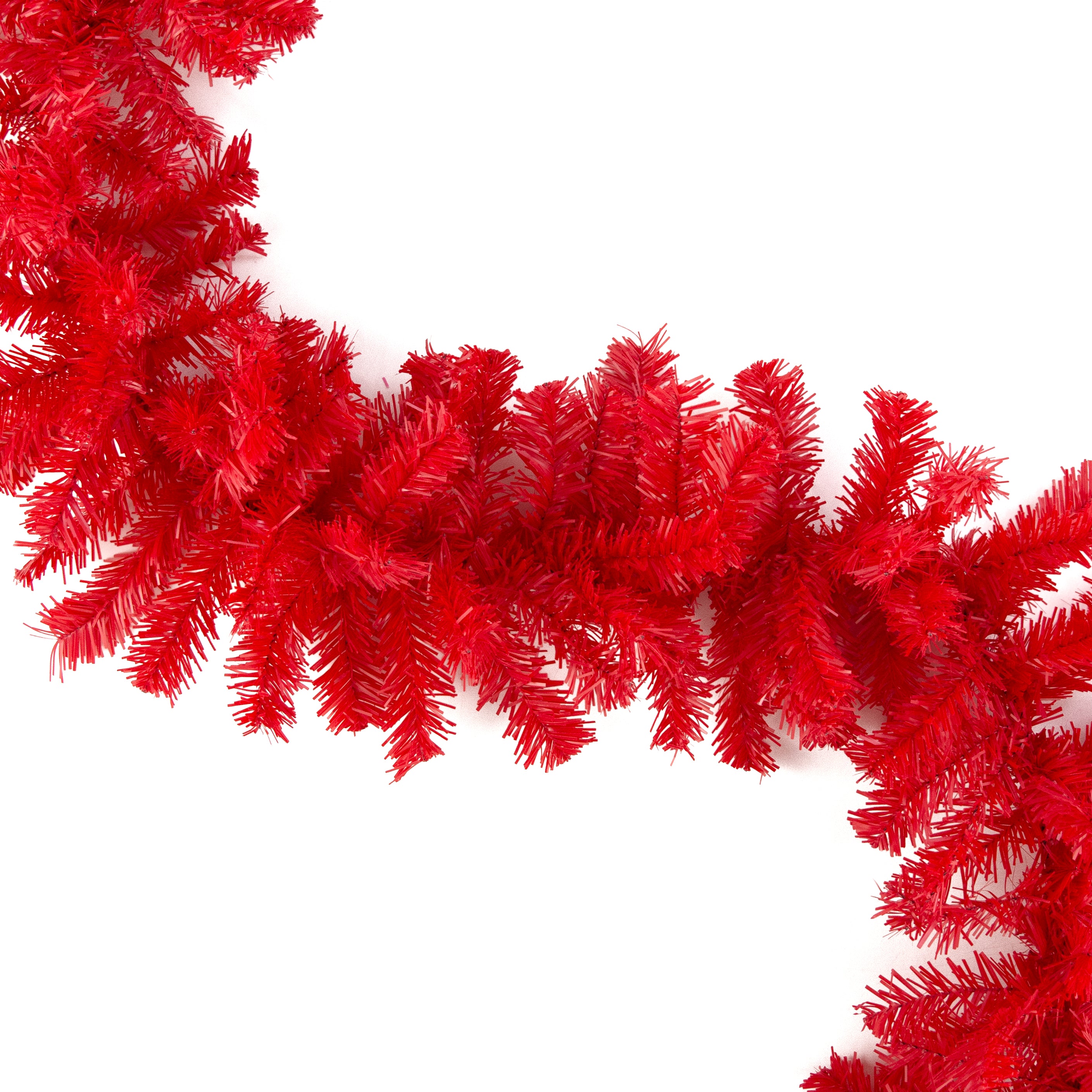 9' PVC Pine Garland: Red (201 Tips)