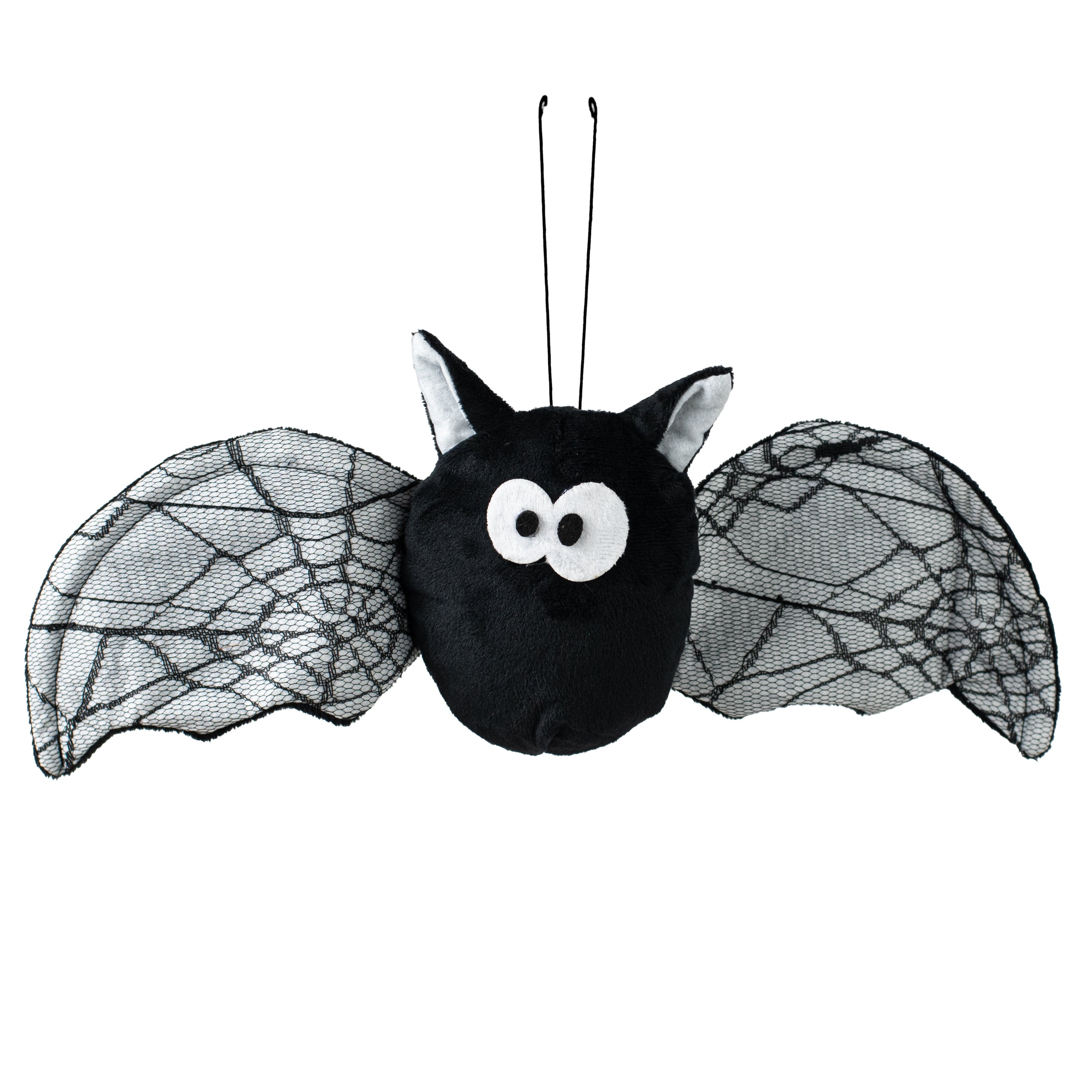 16" Plush Lace Wing Bat: Black & White