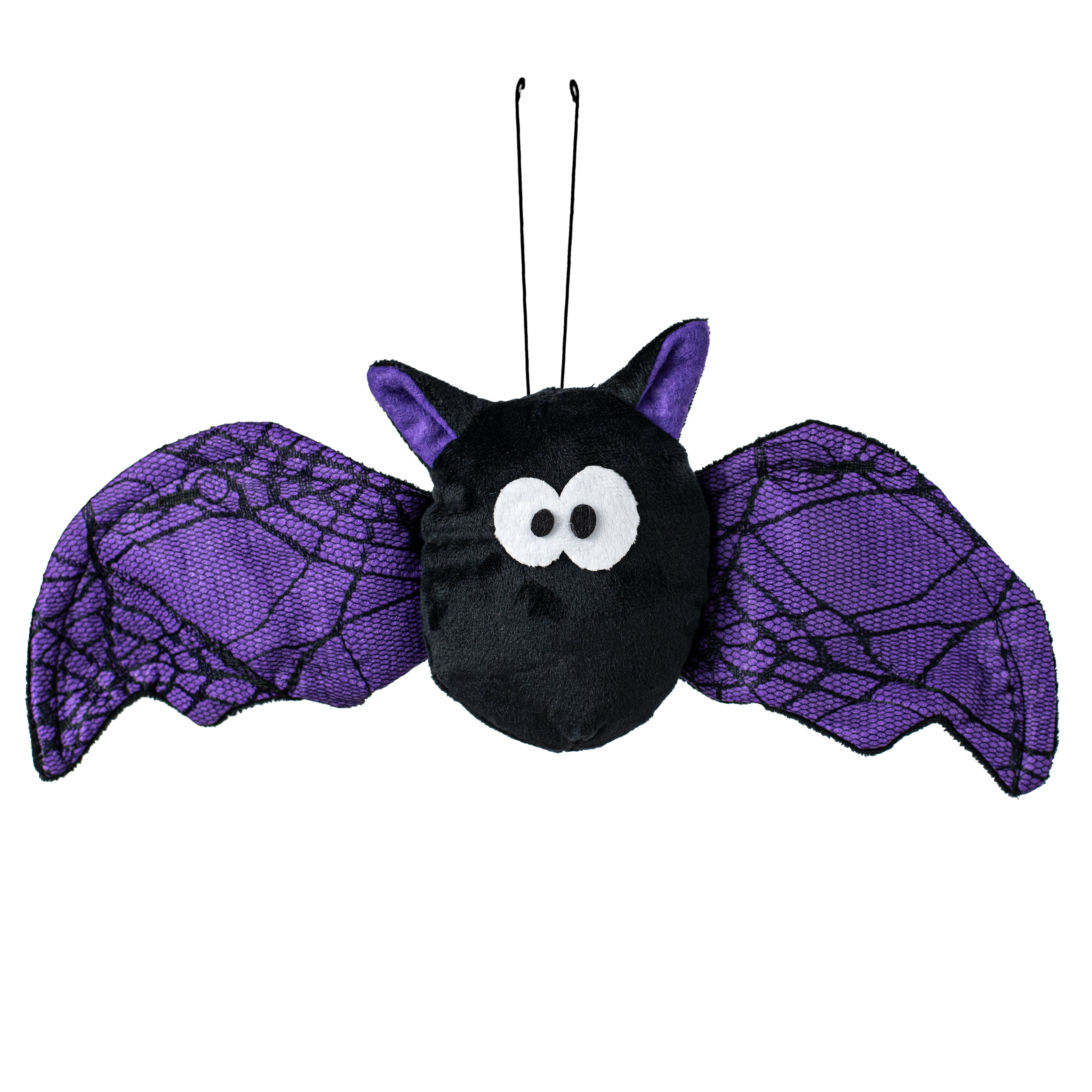 16" Plush Lace Wing Bat: Black & Purple