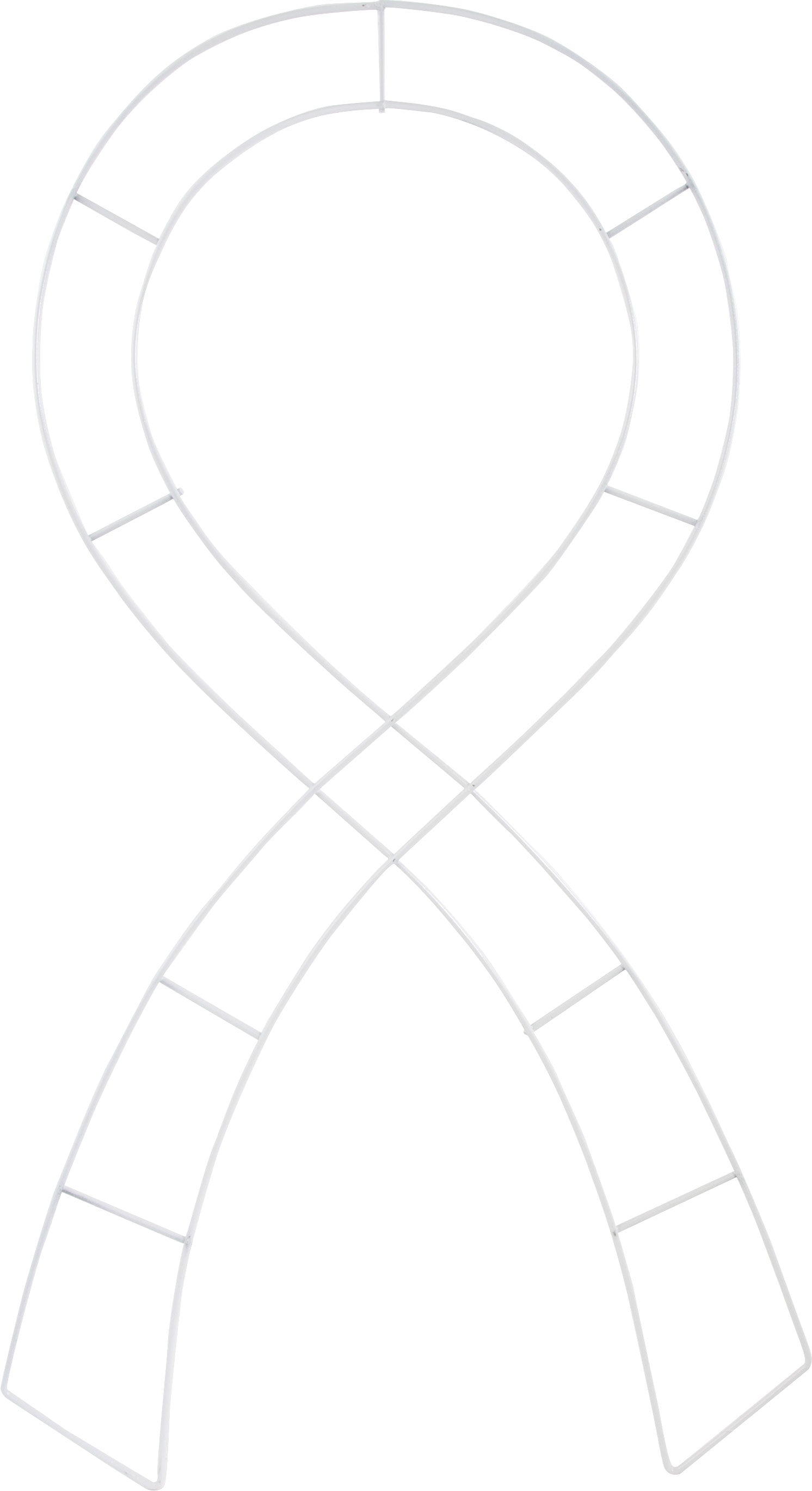 24" Support Ribbon Wire Frame: White