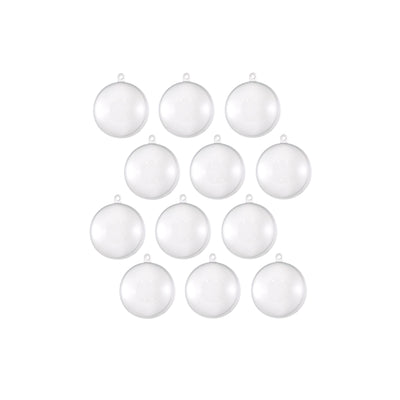60MM Clear Fillable Ball Ornament: Set of 12