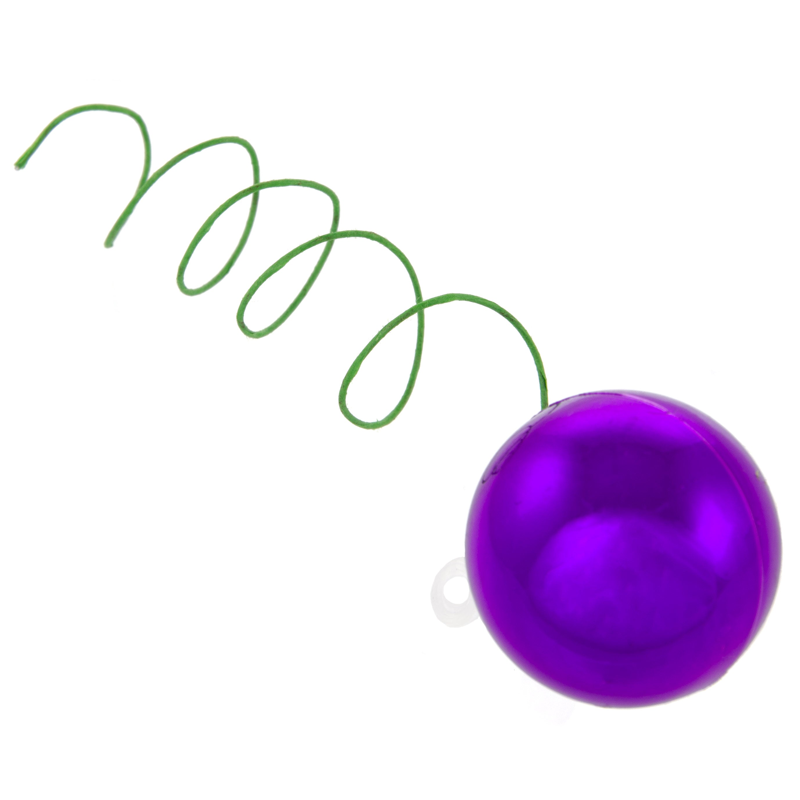 30MM Metallic Ball Ornament On Wire: Purple (72)