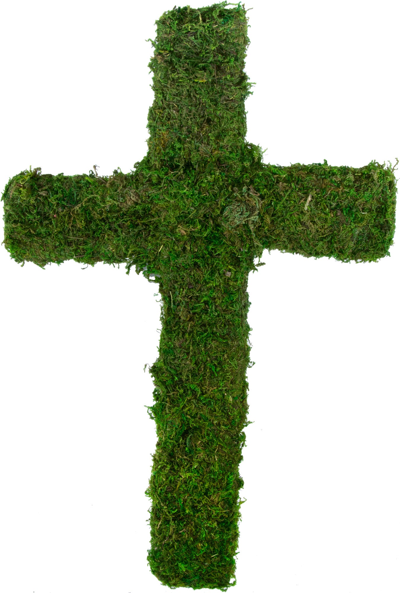 20" Green Moss Cross