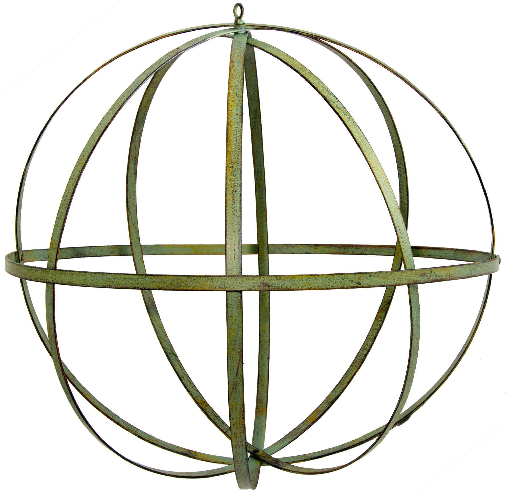 18" Wrought Iron Ball: Forest Green