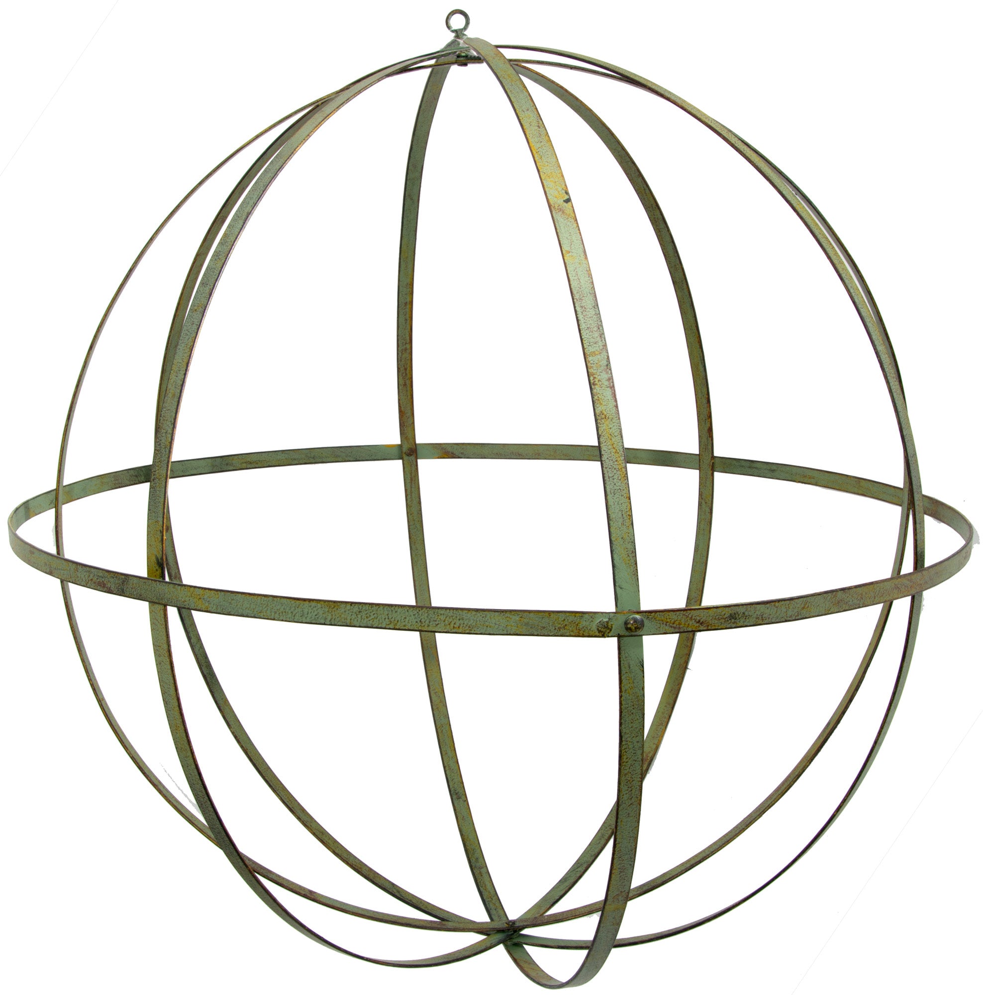 22" Wrought Iron Ball: Forest Green