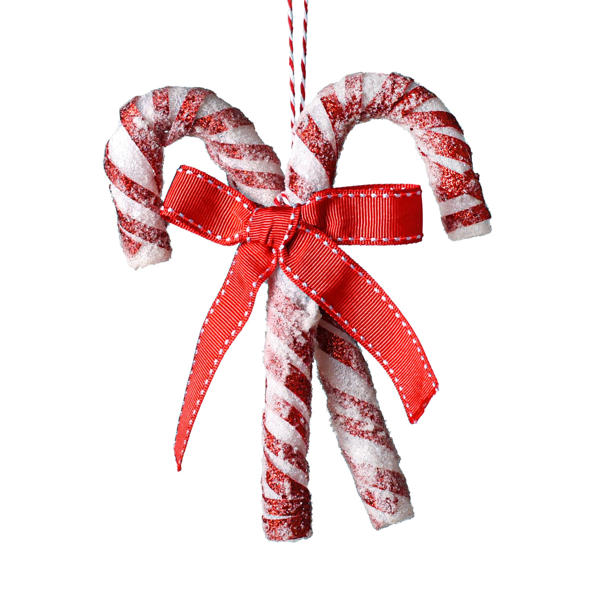 6" Peppermint Candy Canes Ornament