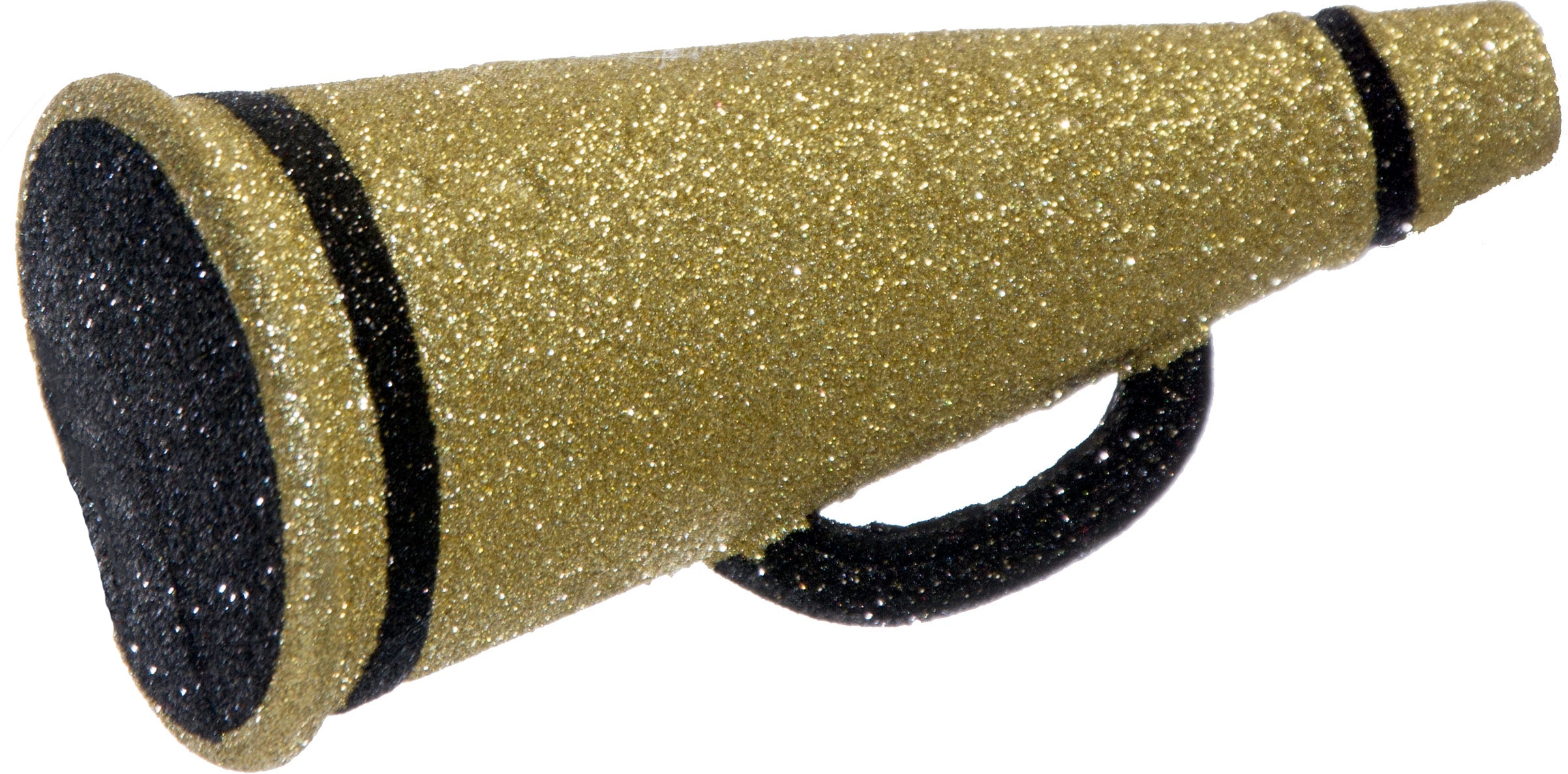 6" Megaphone Ornament: Black & Gold