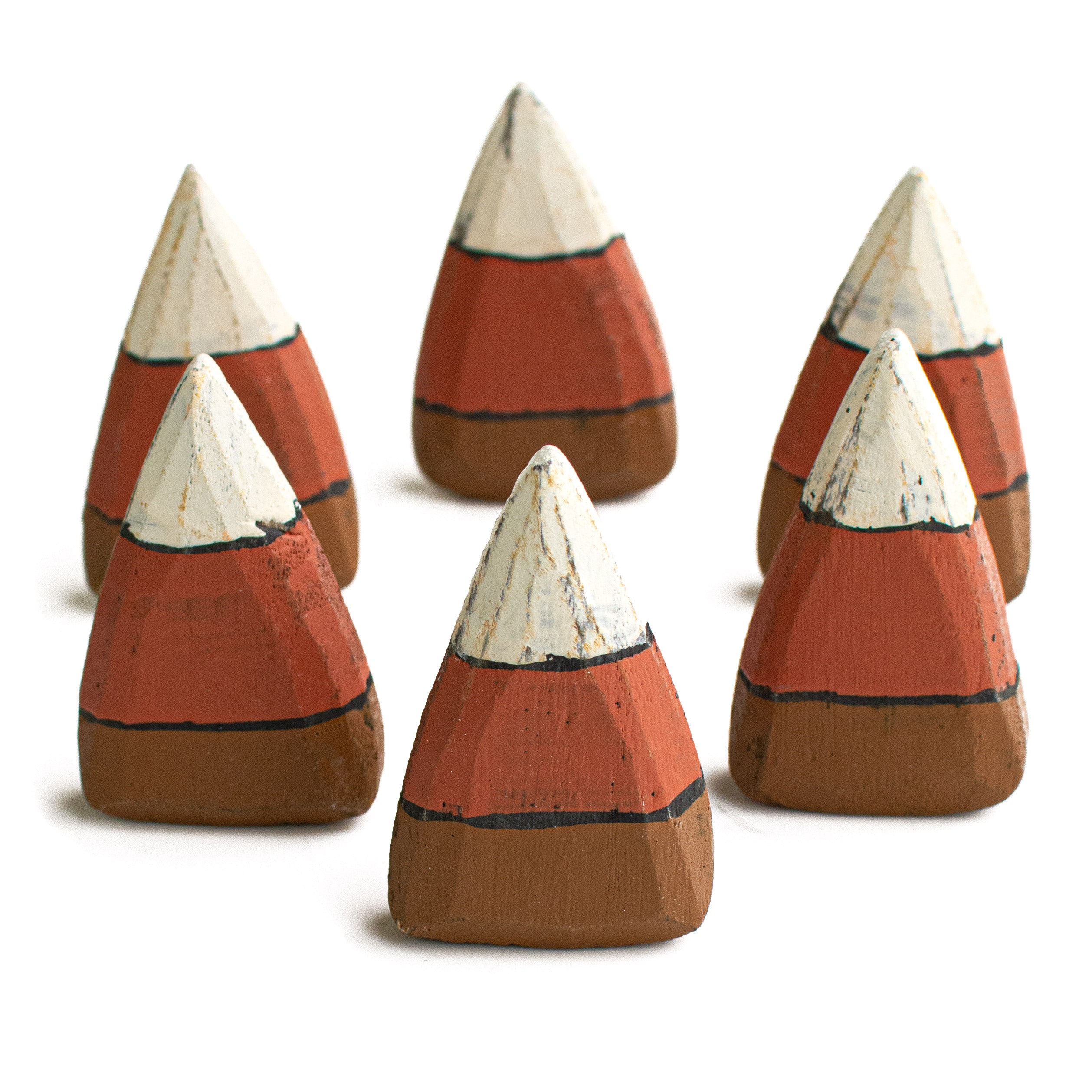 Wooden Candy Corn Decorations (6)