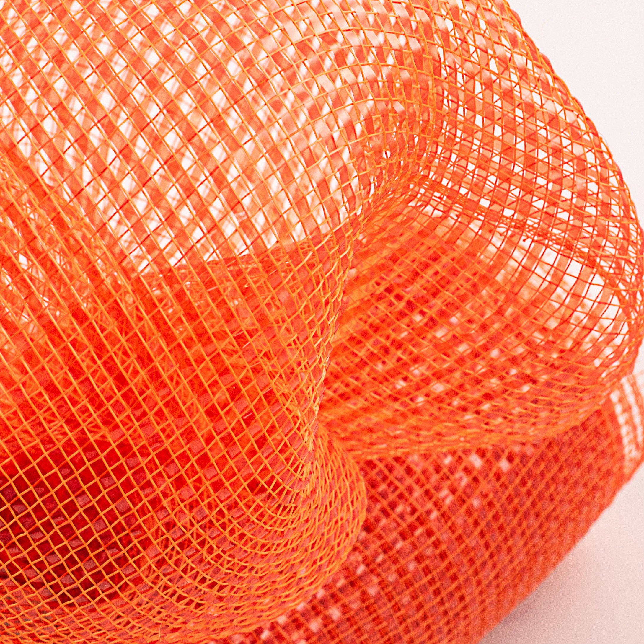 10" Poly Mesh Rolls: Deluxe Wide Foil Orange