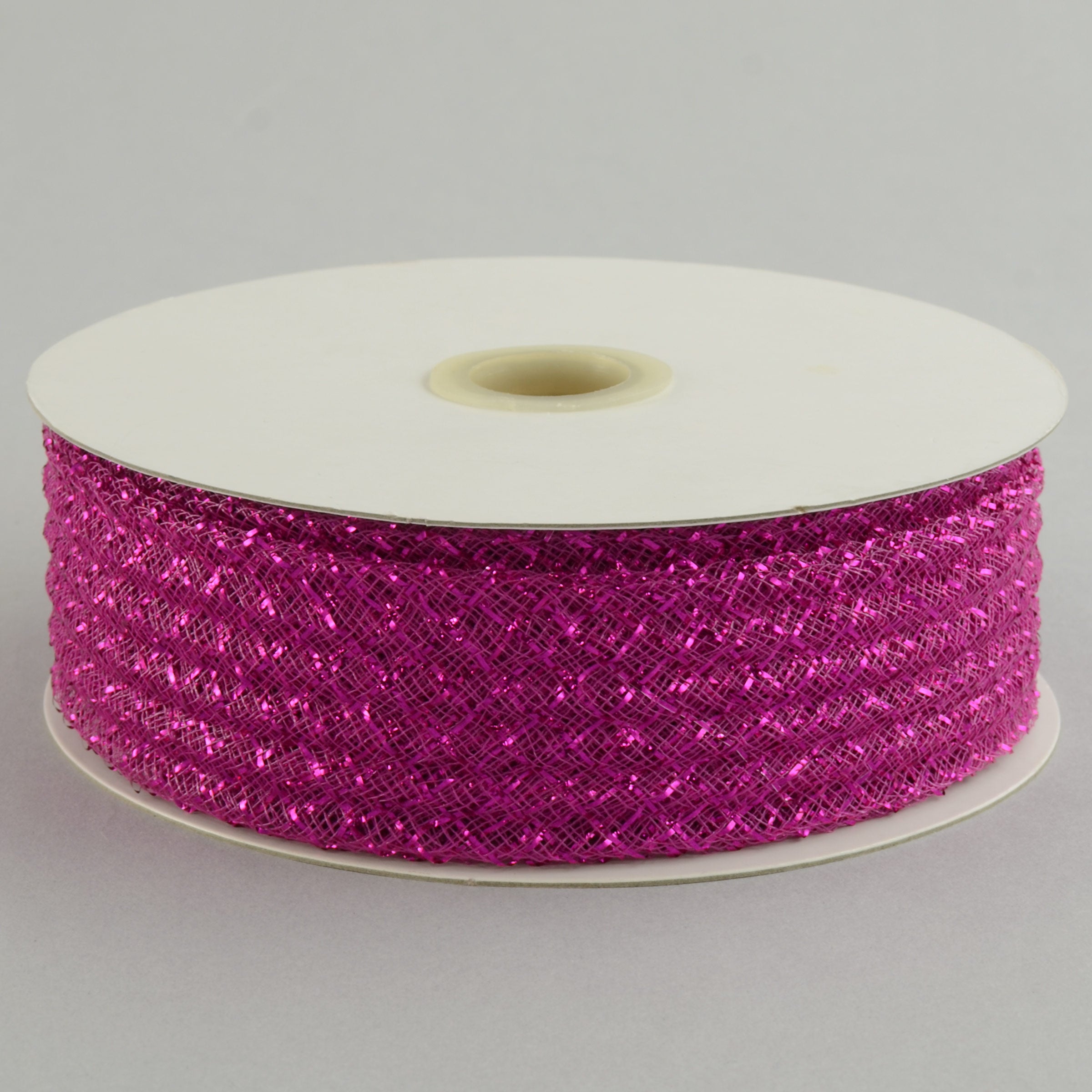 1.5" Deco Flex Mesh Ribbon: Metallic Fuchsia Pink (30 Yards)