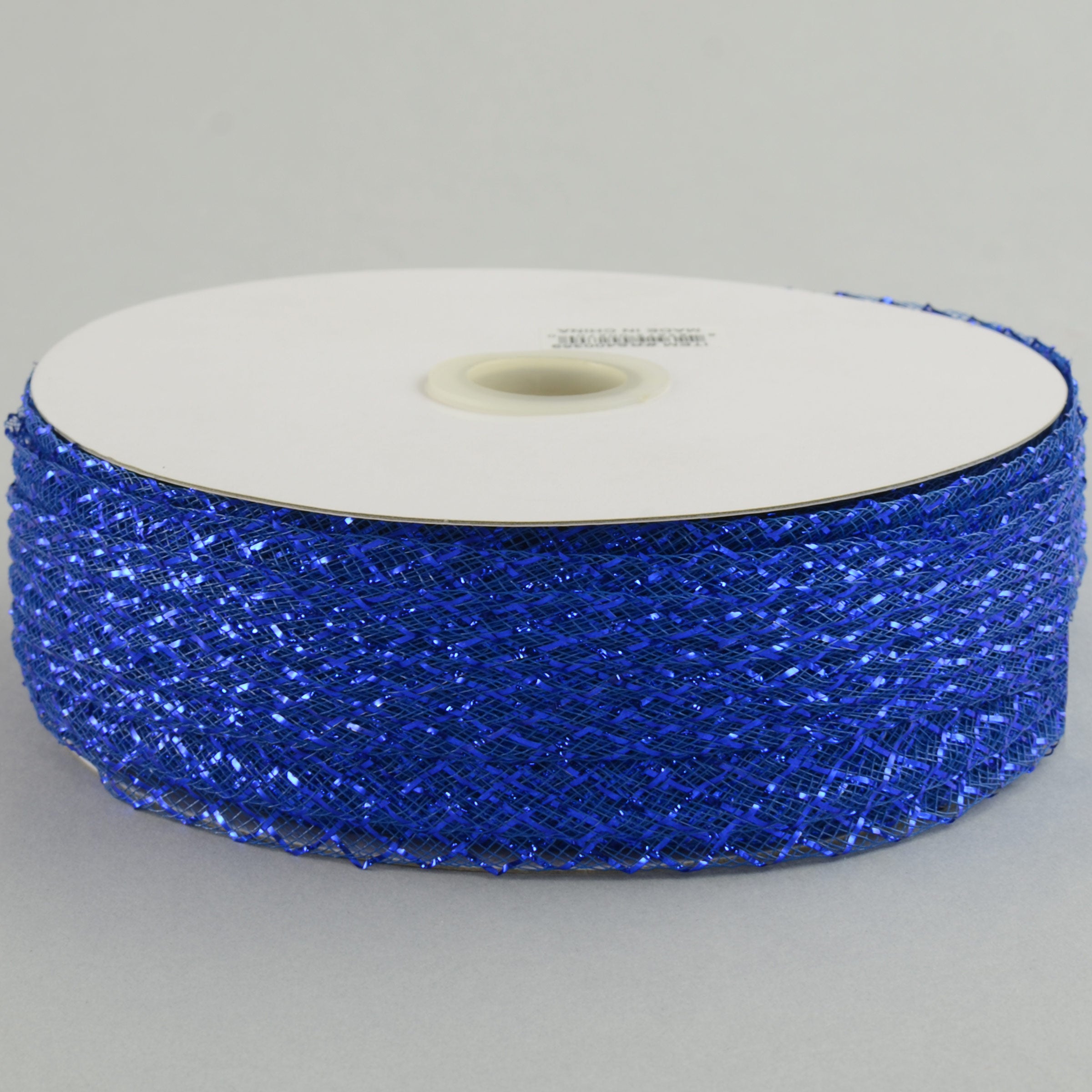 1.5" Deco Flex Mesh Ribbon: Metallic Royal Blue (30 Yards)