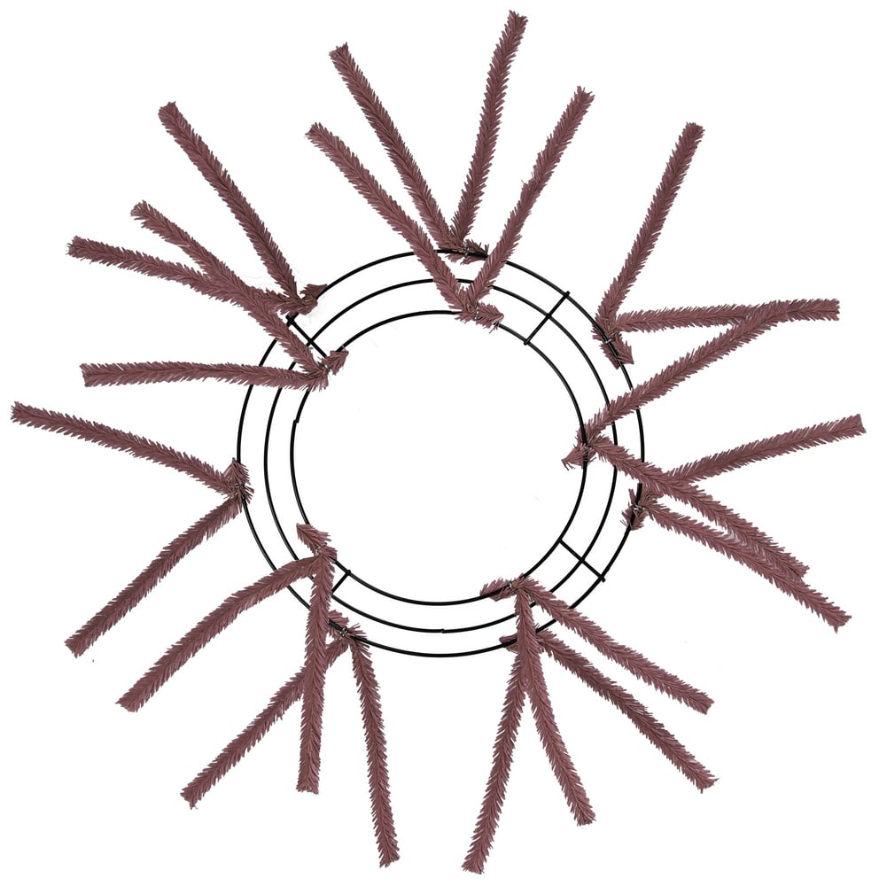 10-20" Tinsel Work Wreath Form: Chocolate Brown
