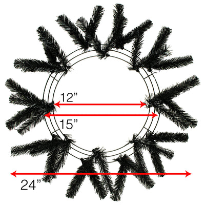 15-24" Work Wreath Form: Black